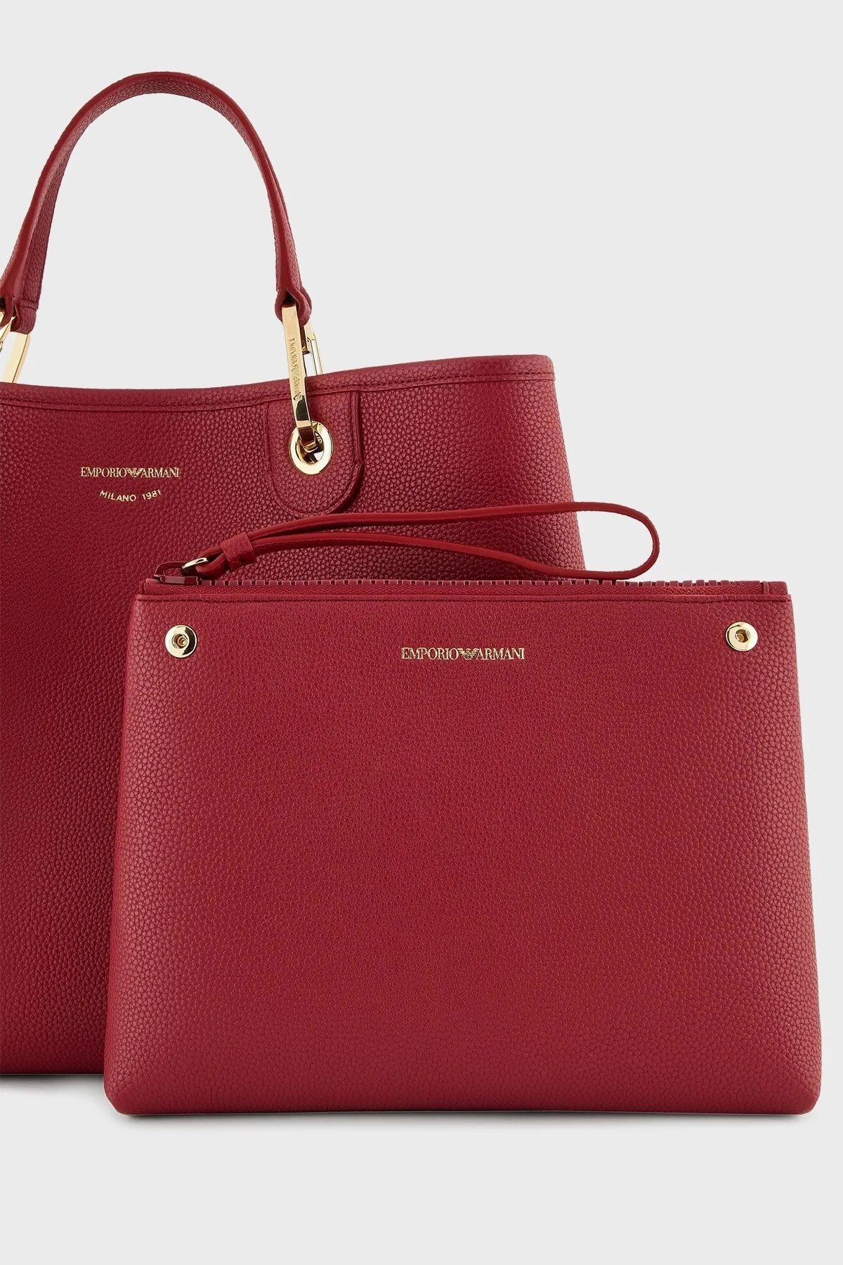 Emporio Armani Logolu Çıkarılabilir Omuz Askılı Bayan Çanta EW000360 AF12036 M5008 KIRMIZI - 3