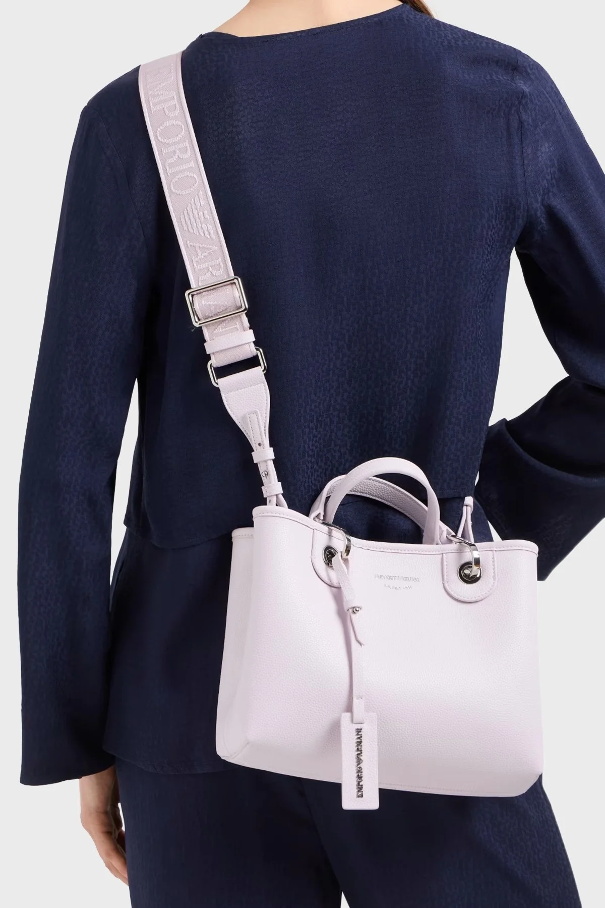 Emporio Armani Logolu Çıkarılabilir Omuz Askılı Bayan Çanta EW000361 AF12036 M4033 AÇIK PEMBE - 10