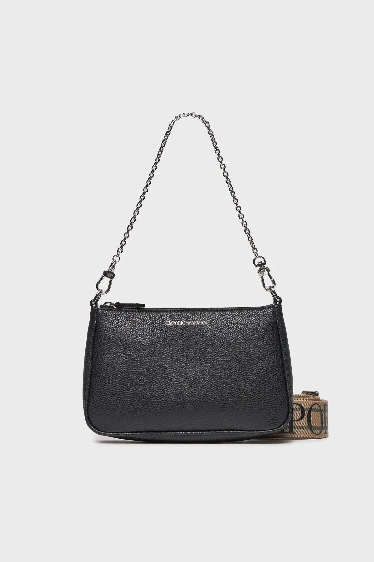 Emporio Armani Logolu Çıkarılabilir Omuz Askılı Bayan Çanta EW000540 AF12103 MC056 SİYAH - 2