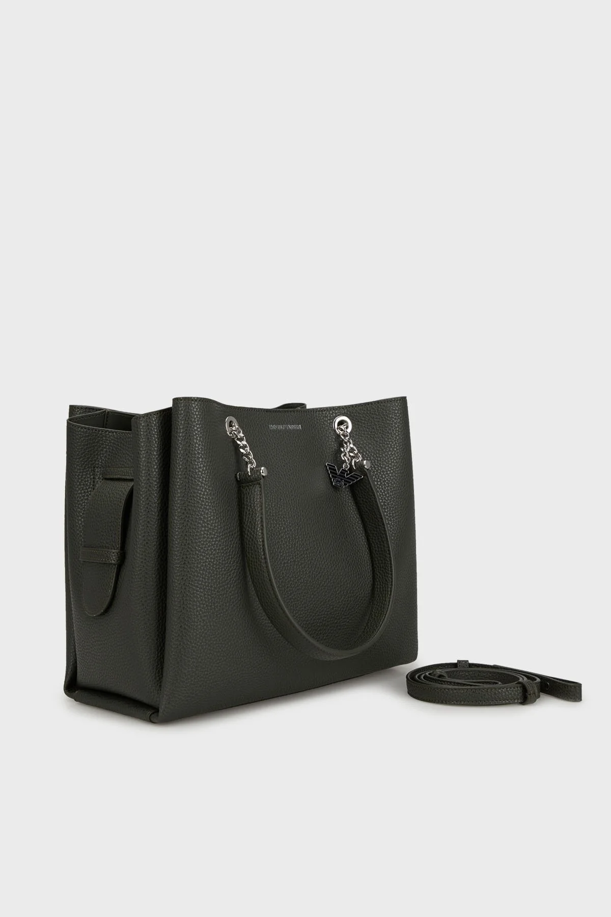 Emporio Armani Logolu Çıkarılabilir Omuz Askılı Bayan Çanta Y3D158 YFN6E 86025 ANTRASİT - 2