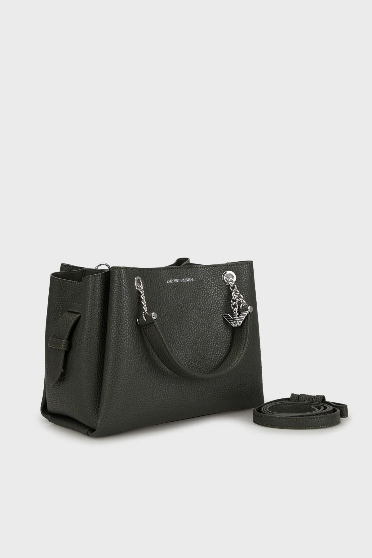 Emporio Armani Logolu Çıkarılabilir Omuz Askılı Bayan Çanta Y3D159 YFN6E 86025 ANTRASİT - 2