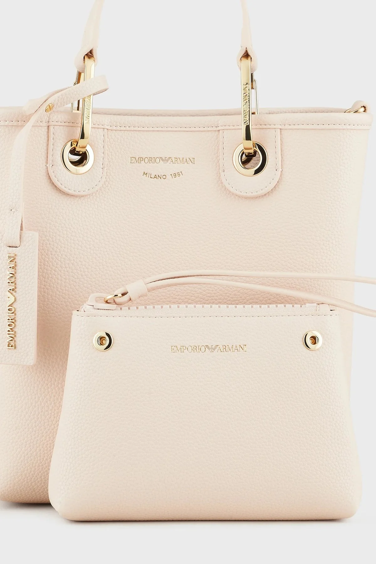 Emporio Armani Logolu Çıkarılabilir Omuz Askılı Bayan Çanta Y3D255 YFO5B 88820 PUDRA - 5