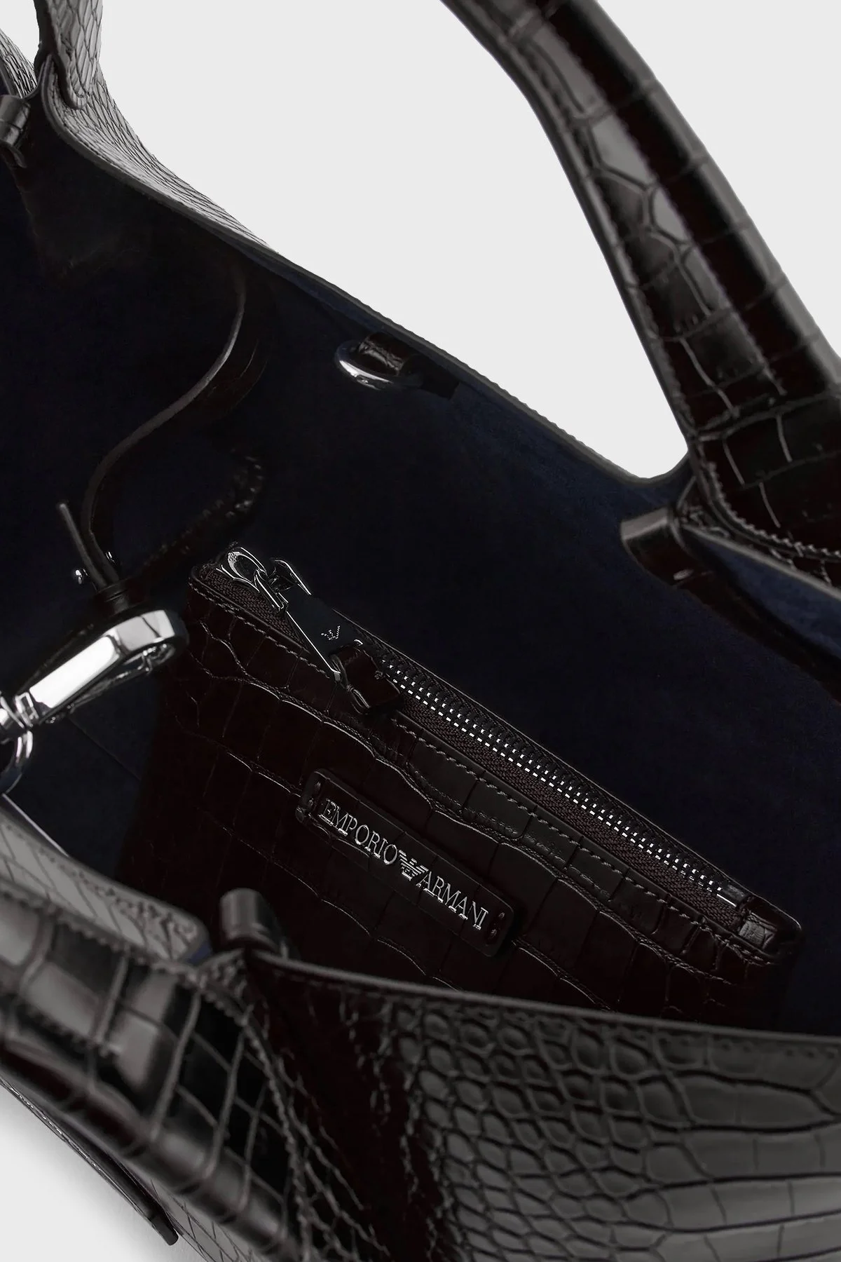 Emporio Armani Logolu Çıkarılabilir Omuz Askılı Bayan Çanta Y3D266 YWP8E 80001 SİYAH - 7