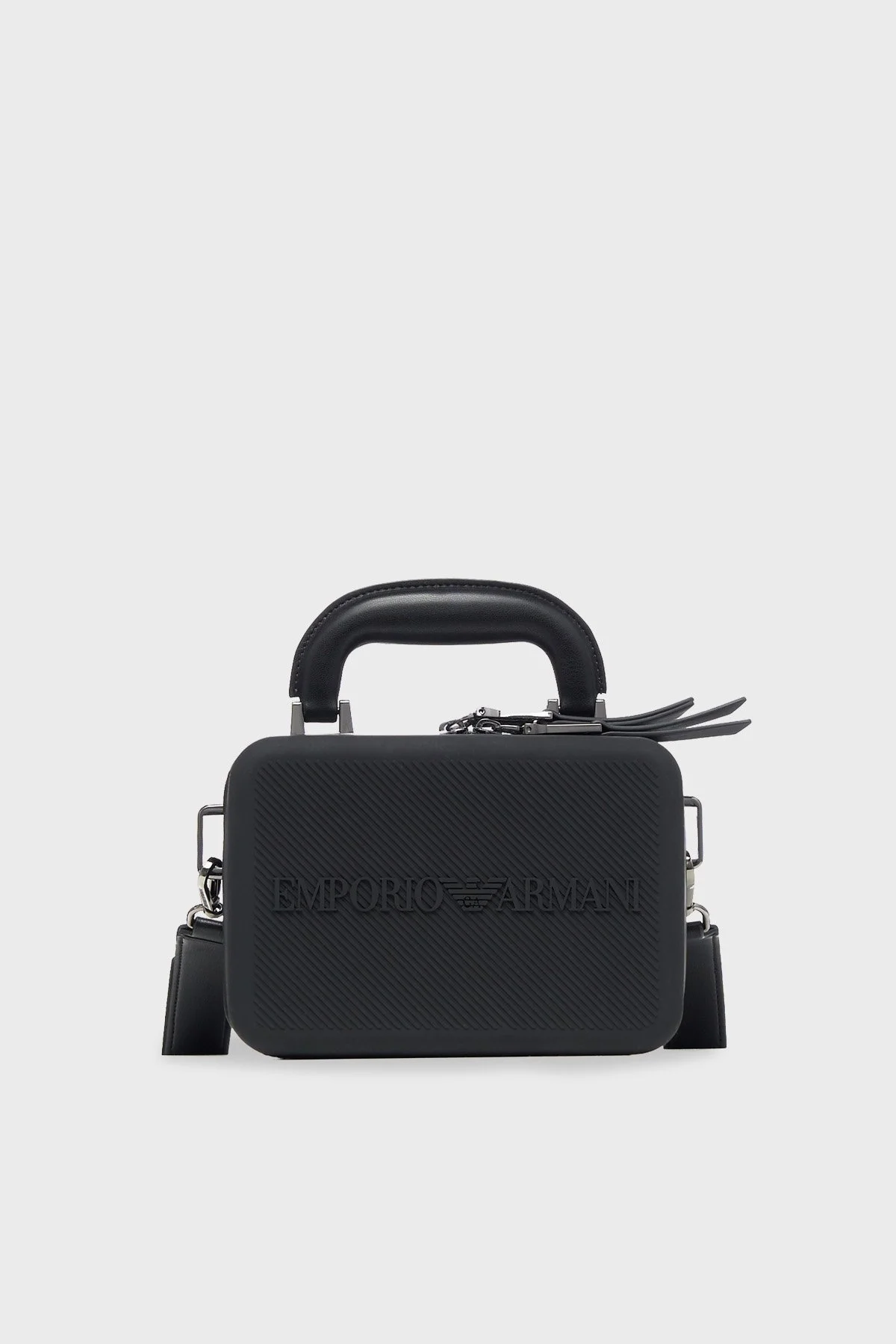 Emporio Armani Logolu Çıkarılabilir Omuz Askılı Erkek Çanta Y4M429 YQ81I 80001 SİYAH - 1