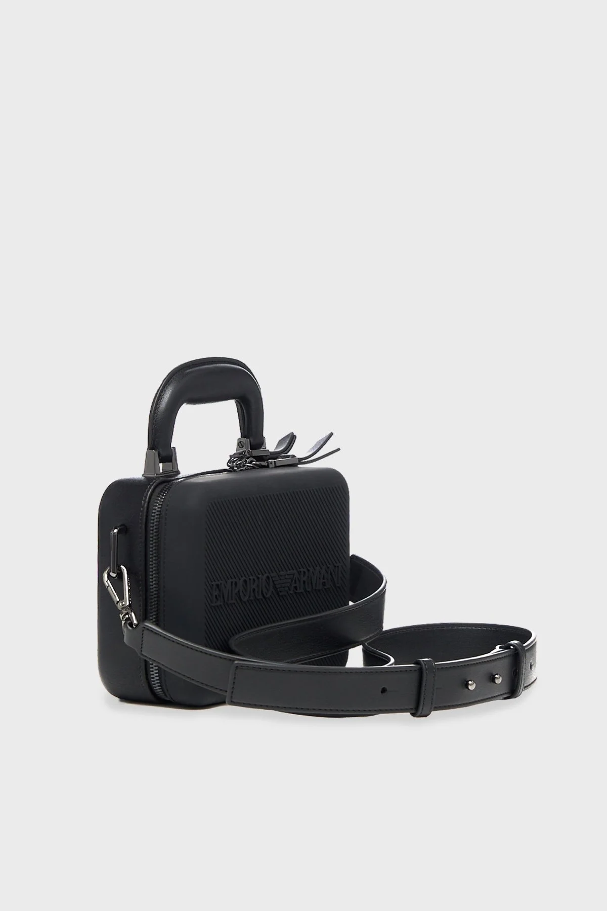 Emporio Armani Logolu Çıkarılabilir Omuz Askılı Erkek Çanta Y4M429 YQ81I 80001 SİYAH - 2