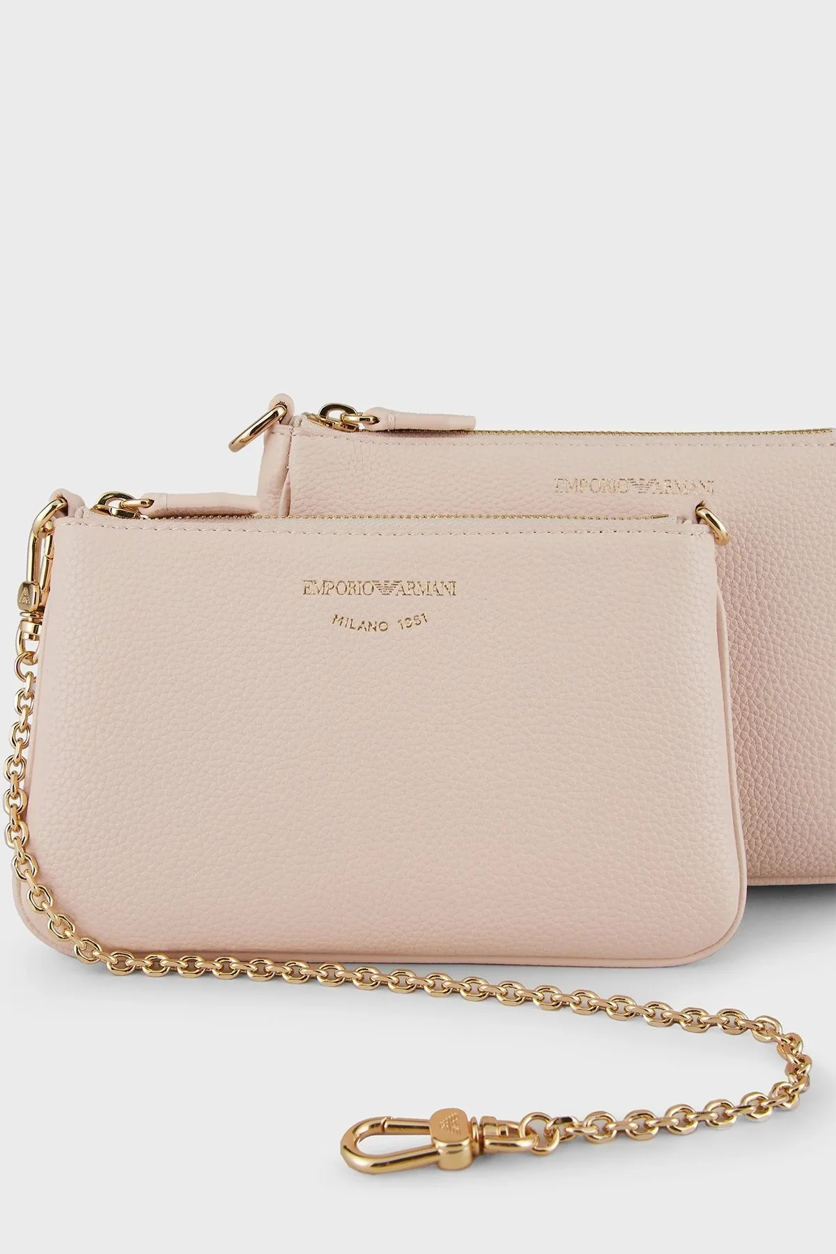 Emporio Armani Logolu Çıkarılabilir Ön Bölmeli ve Askılı Bayan Çanta Y3H317 YFO5B 88820 PUDRA - 6