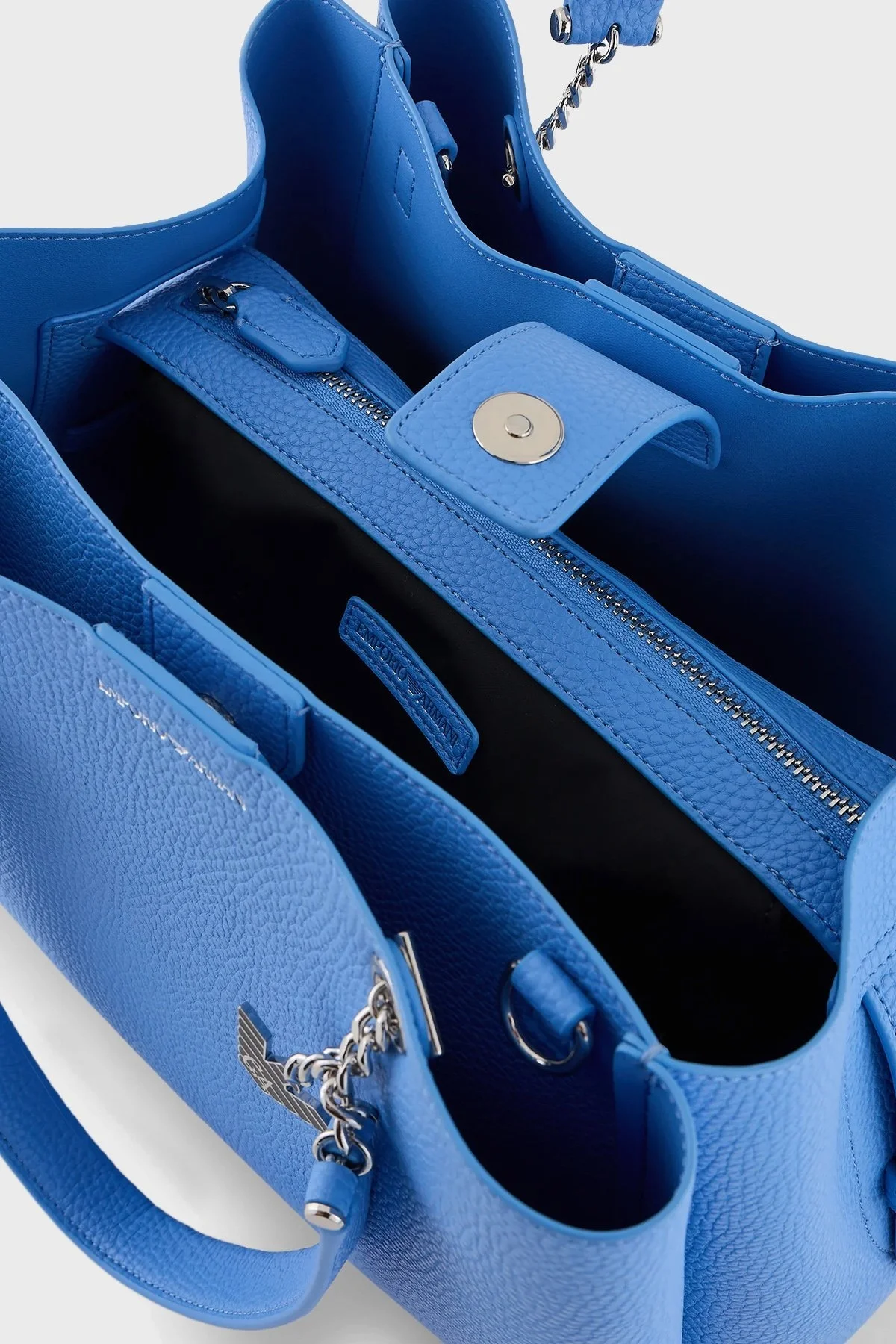 Emporio Armani Logolu Çıkarılabilir Uzatma Askılı Bayan Çanta Y3D158 YFN6E 80727 MAVİ - 5