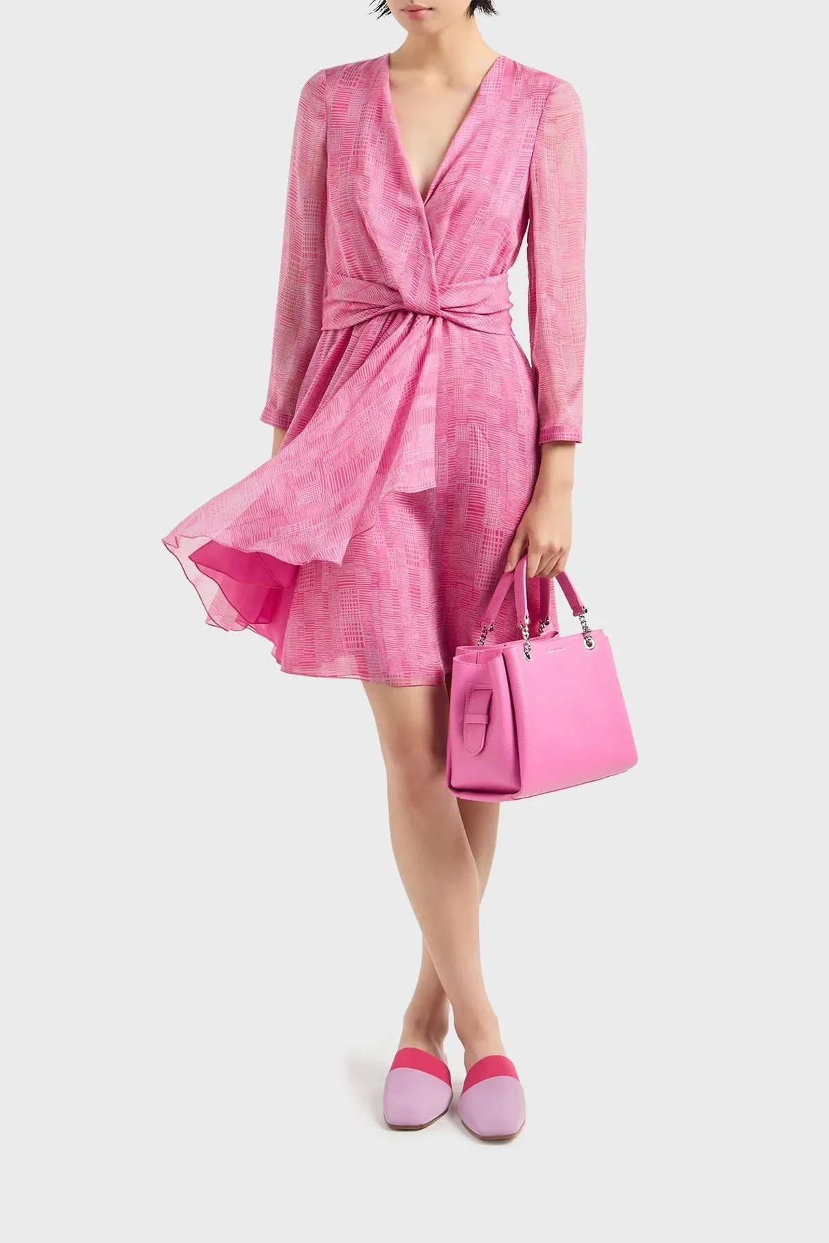 Emporio Armani Logolu Çıkarılabilir Uzatma Askılı Bayan Çanta Y3D159 YFN6E 88028 PEMBE - 2