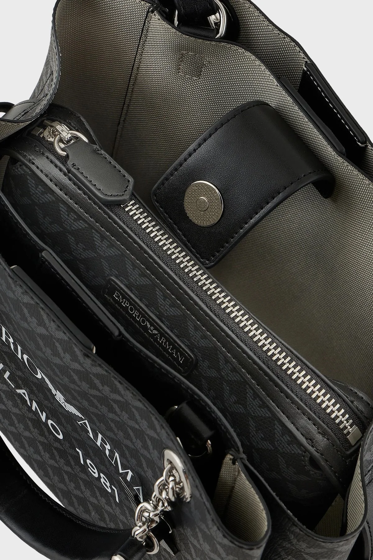 Emporio Armani Logolu Çıkarılabilir Uzatma Askılı Bayan Çanta Y3D159 YWS0E 86284 SİYAH - 11