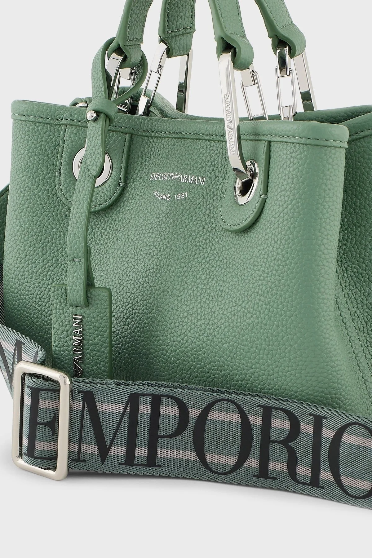 Emporio Armani Logolu Çıkarılabilir Uzatma Askılı Bayan Çanta Y3D176 YFO5E 80701 YEŞİL - 6