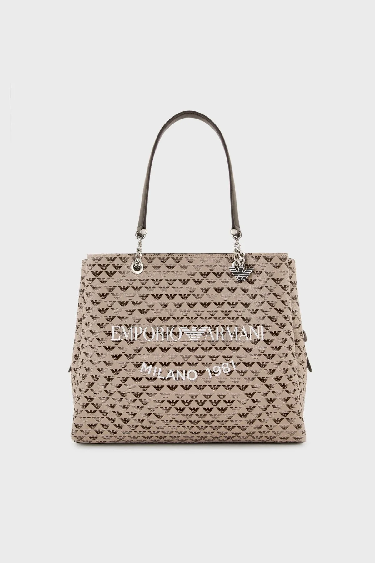 Emporio Armani Logolu Çıkarılabilir ve Ayarlanabilir Omuz Askılı Bayan Çanta Y3D158 YWS0E 80757 KAHVE - 1