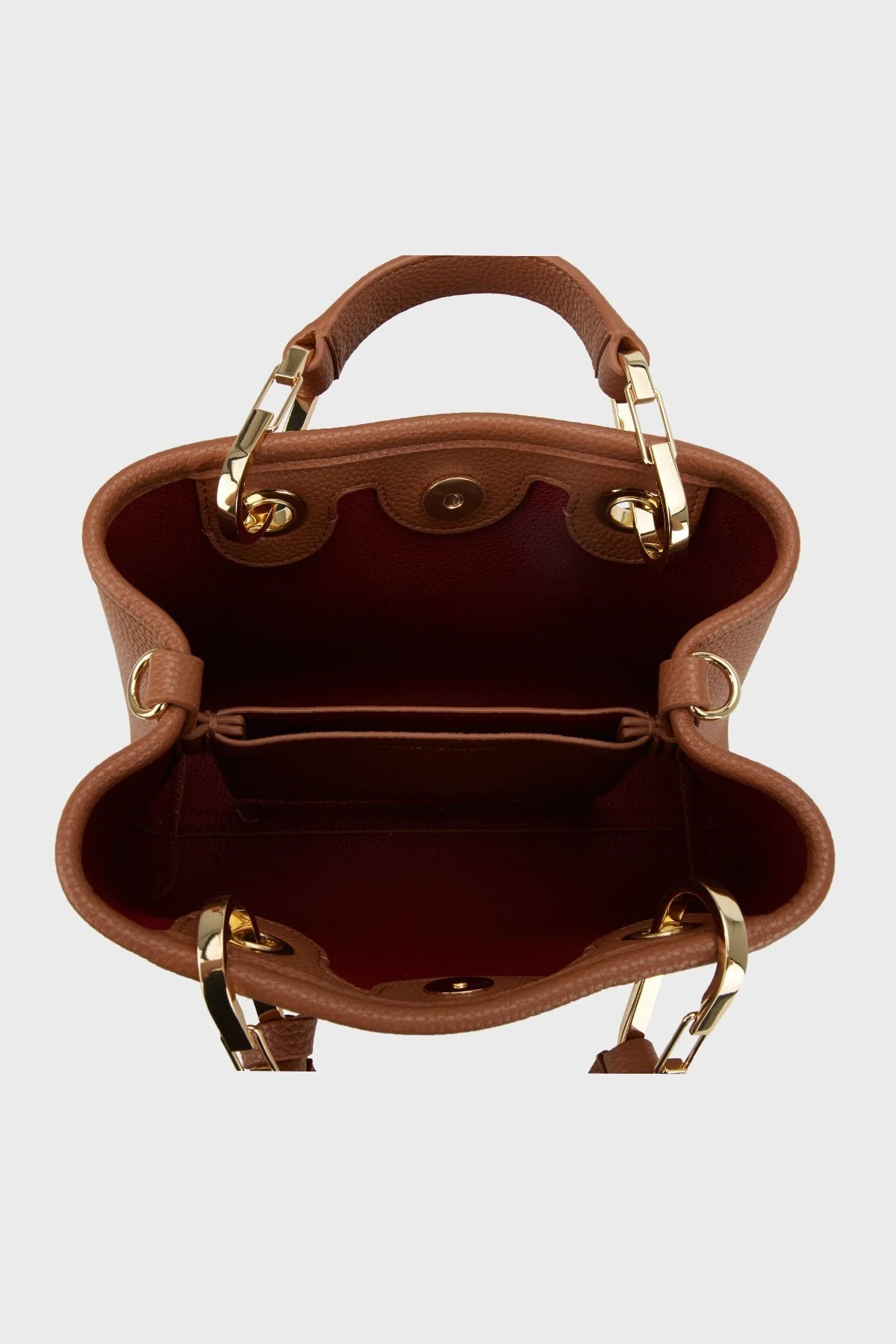 Emporio Armani Logolu Çıkarılabilir ve Ayarlanabilir Omuz Askılı Bayan Çanta Y3D176 YFO5B 80570 TABA - 4