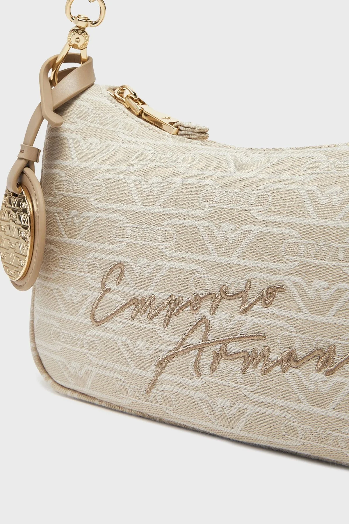 Emporio Armani Logolu Çıkarılabilir Zincir Askılı Bayan Çanta EW001892 AF16095 F1073 EKRU - 8