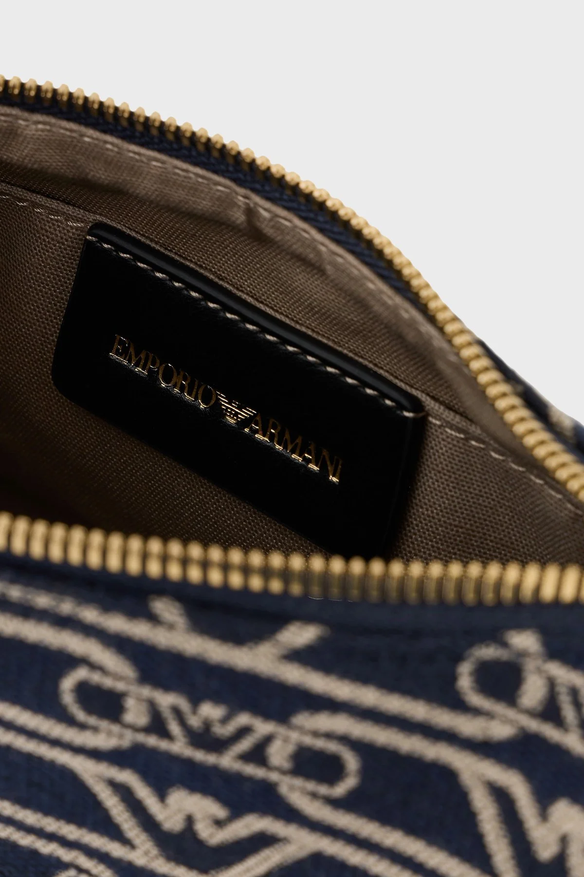 Emporio Armani Logolu Çıkarılabilir Zincir Askılı Kadın Çanta EW001892 AF16095 FB237 EKRU-LACİVERT - 5