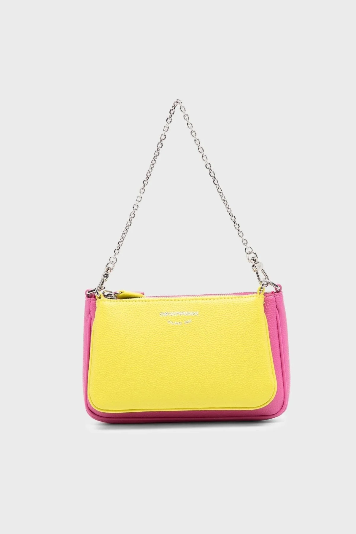 Emporio Armani Logolu Çıkarılabilir Zincir Askılı Bayan Çanta Y3H317 YVM4E 89705 FUŞYA-SARI - 1