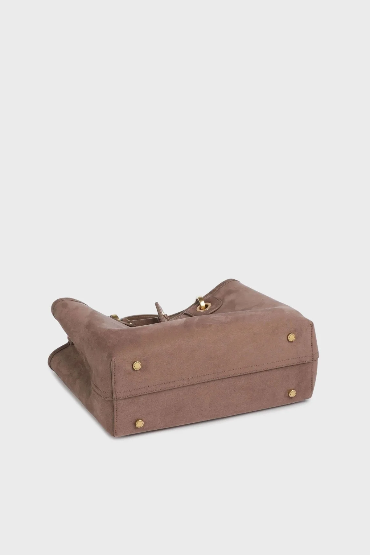 Emporio Armani Logolu Çıkarılabilir Zincir Askılı Süet Bayan Çanta EW000361 AF17730 U6192 BEJ - 4