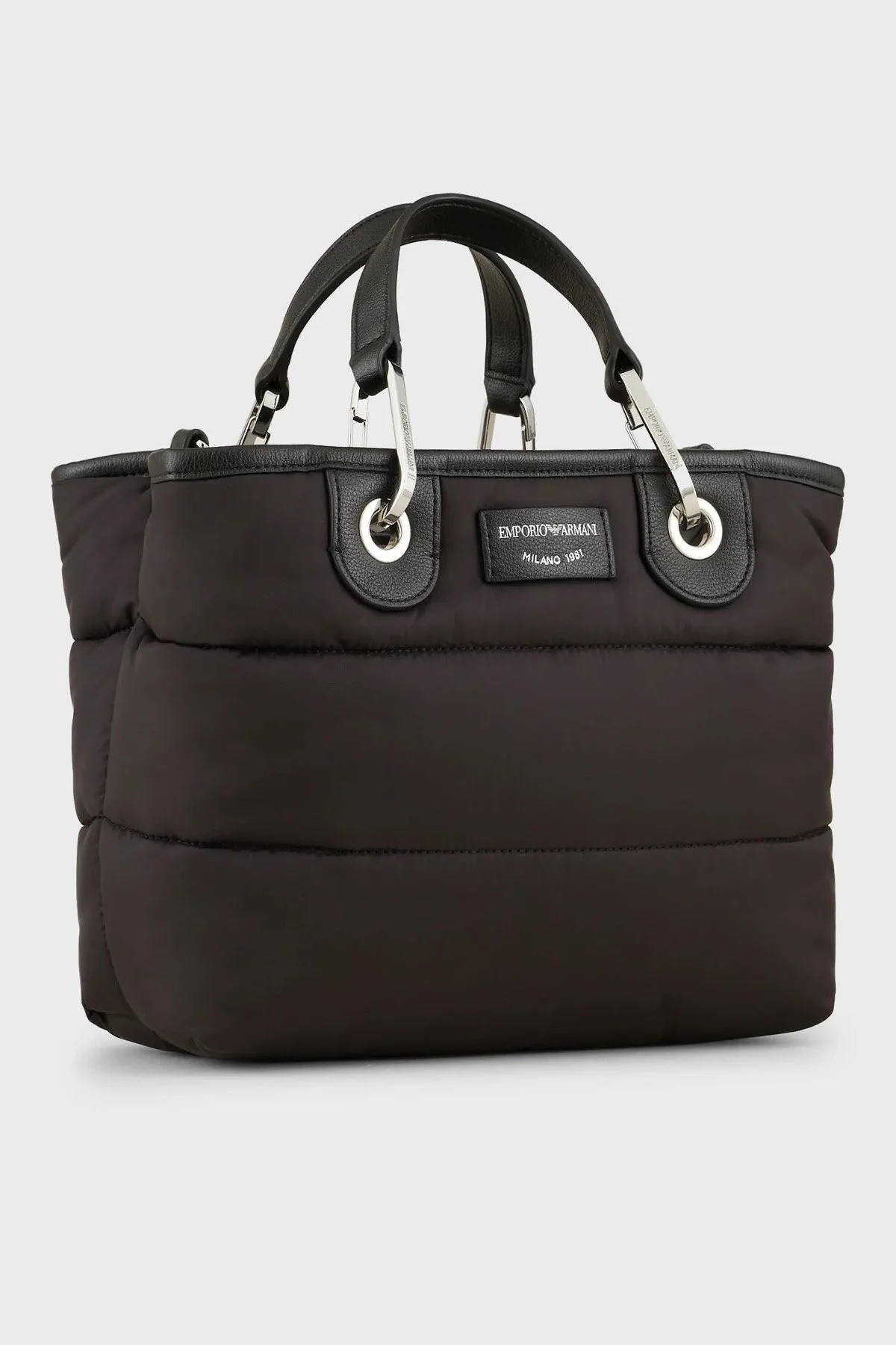 Emporio Armani Logolu Çıkartılabilir Omuz Askılı Bayan Çanta Y3D166 Y485E 80001 SİYAH - 3