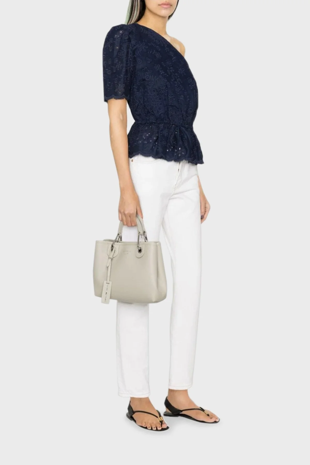 Emporio Armani Logolu Çıkartılabilir Omuz Askılı Bayan Çanta Y3D166 YFO5E 80568 TAŞ - 2