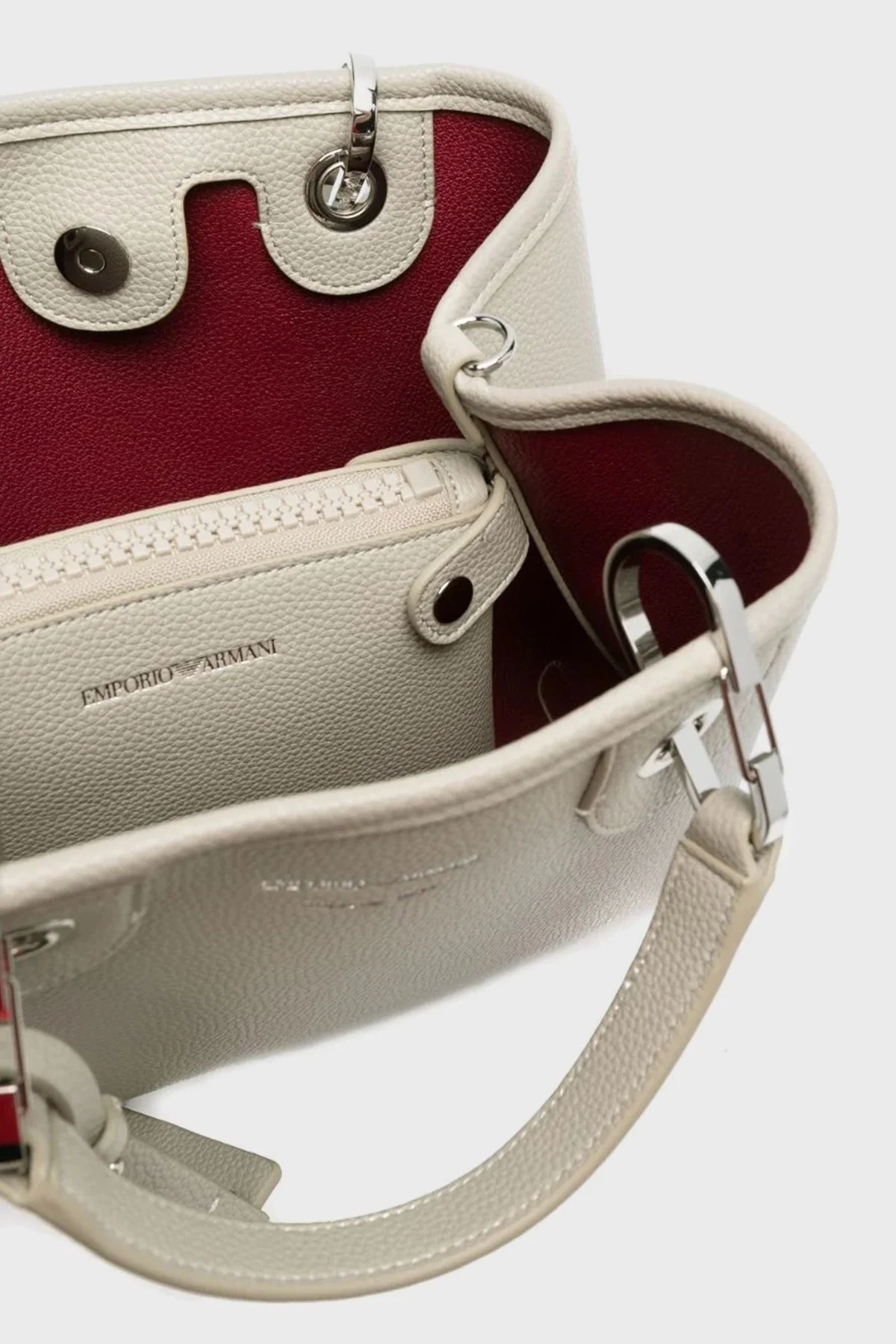 Emporio Armani Logolu Çıkartılabilir Omuz Askılı Bayan Çanta Y3D166 YFO5E 80568 TAŞ - 6