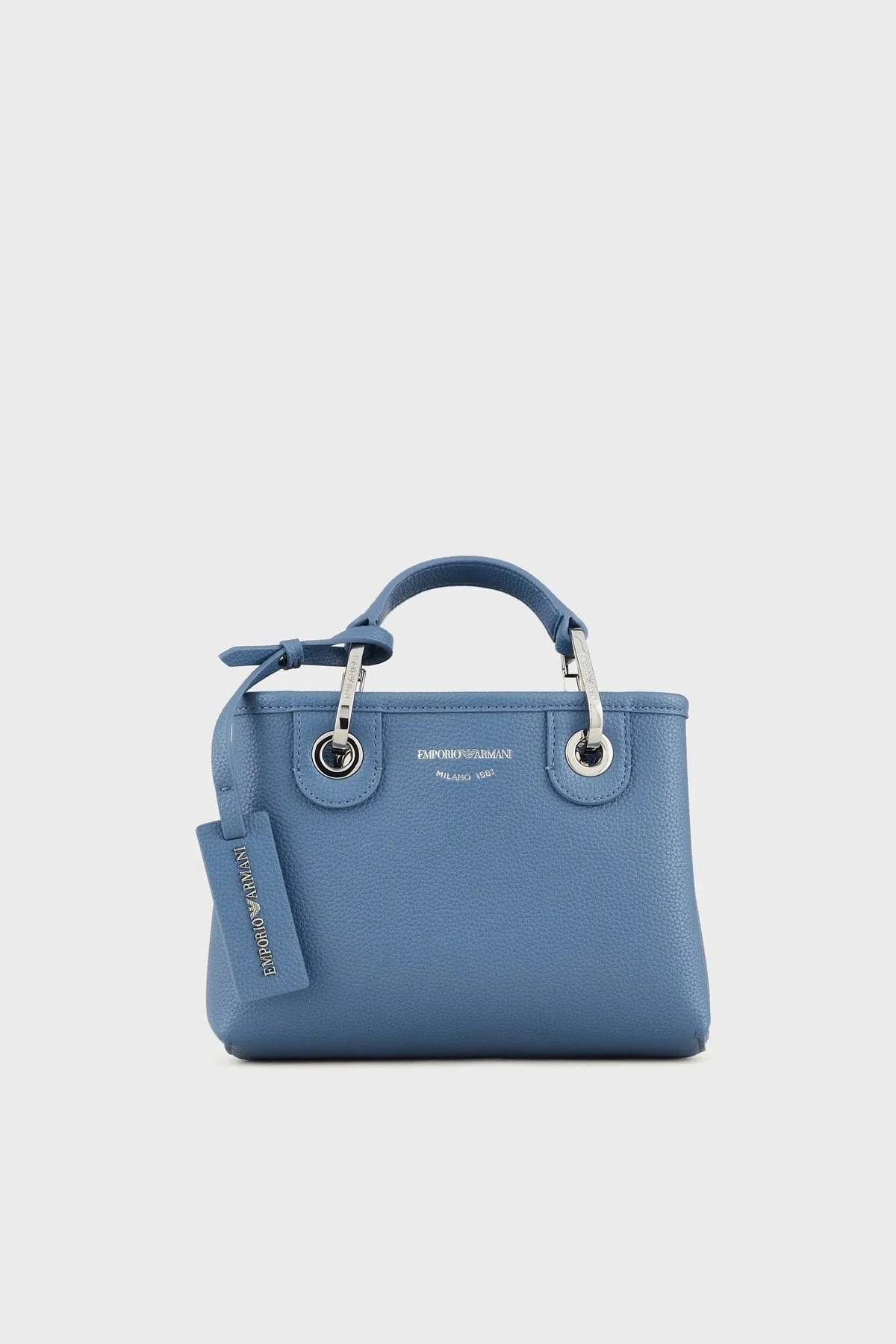 Emporio Armani Logolu Çıkartılabilir Omuz Askılı Bayan Çanta Y3D176 YFO5E 89587 MAVİ - 1