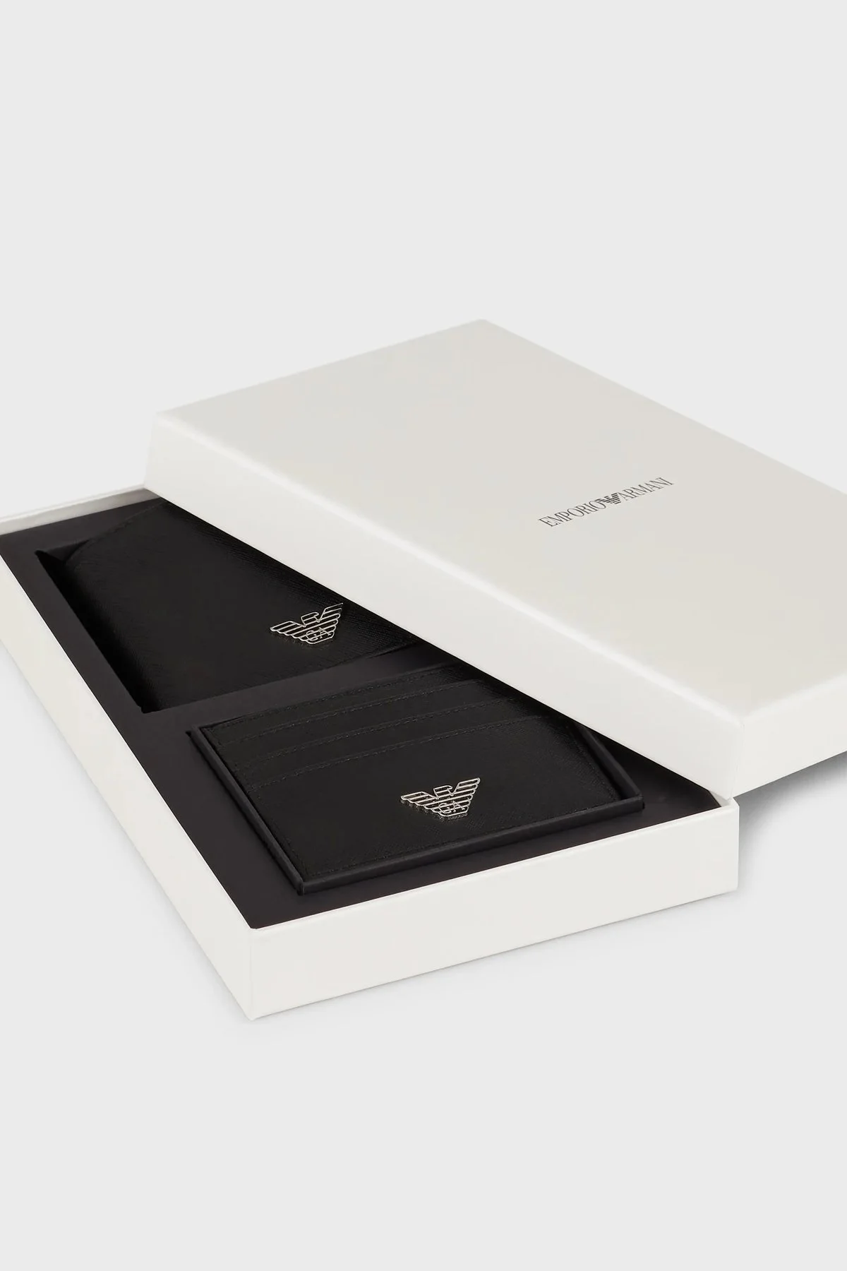 Emporio Armani Logolu Cüzdan Set Erkek Cüzdan Takım Y4R237 Y138E 81072 SİYAH - 5