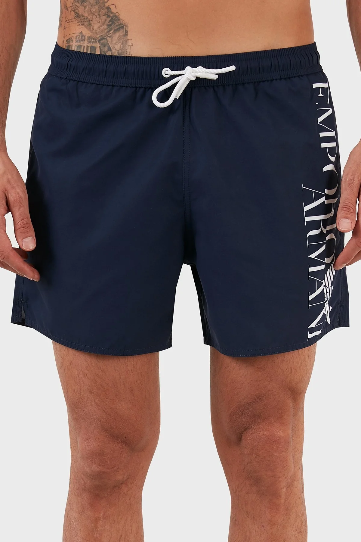 Emporio Armani Logolu Deniz Şortu Regular Fit Belden Bağlamalı Erkek Mayo Short S 211740 2R424 95135 LACİVERT - 2