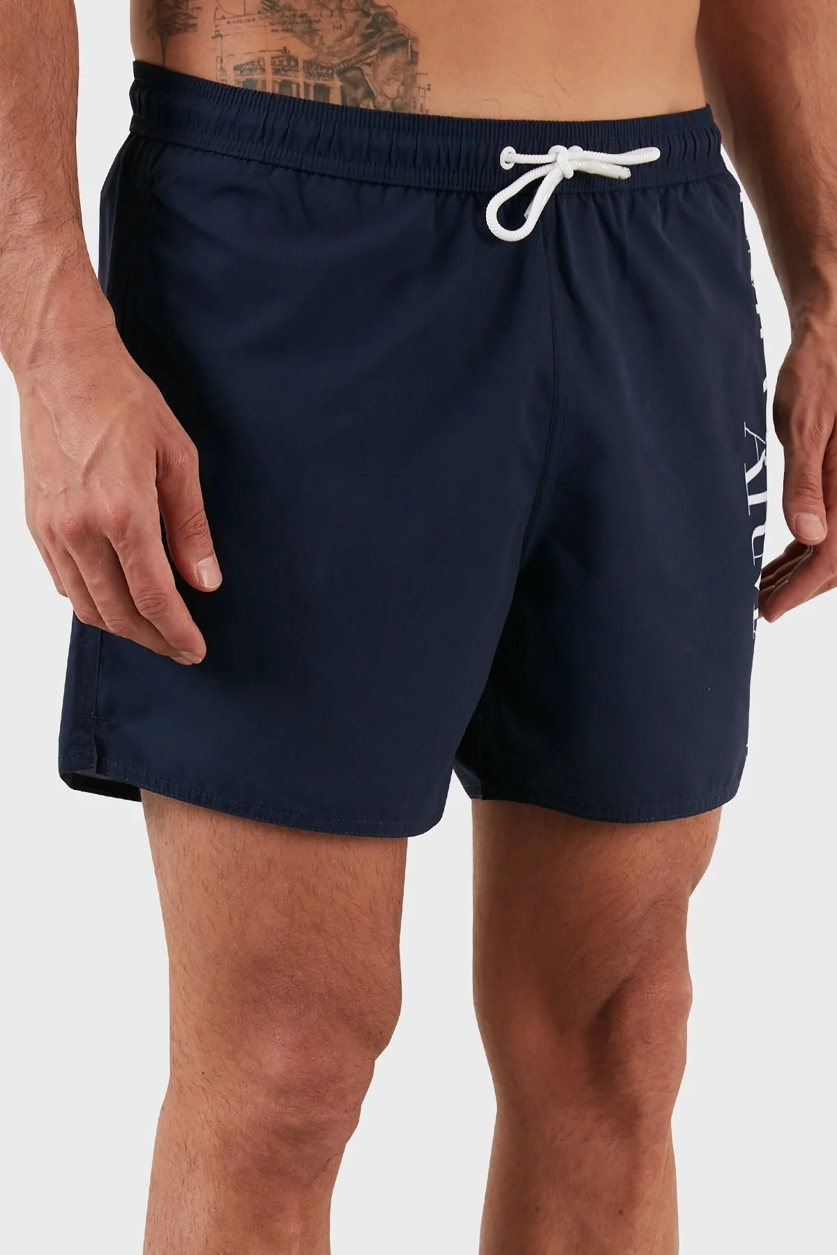 Emporio Armani Logolu Deniz Şortu Regular Fit Belden Bağlamalı Erkek Mayo Short S 211740 2R424 95135 LACİVERT - 4