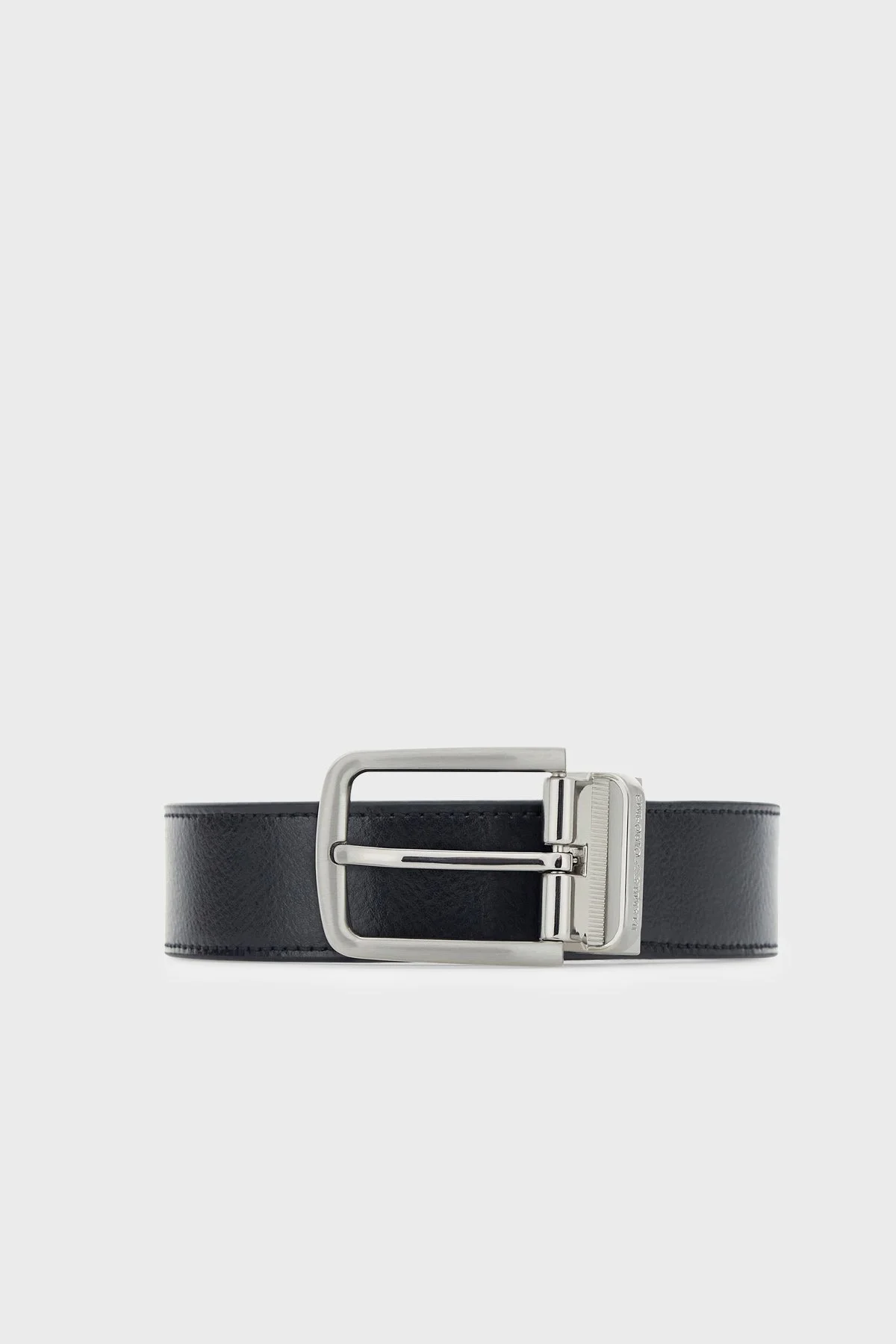 Emporio Armani Logolu Deri Erkek Kemer EM007172 AF29130 MC593 Siyah-koyu kahve - 1
