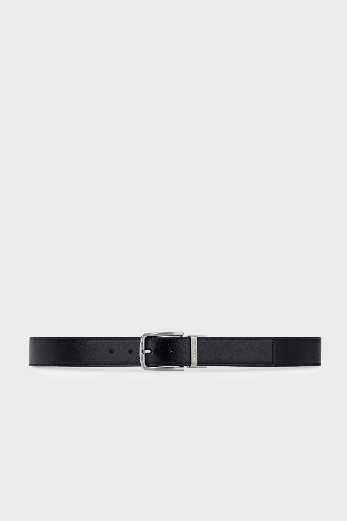 Emporio Armani Logolu Deri Erkek Kemer EM007172 AF29130 MC593 Siyah-koyu kahve - 3
