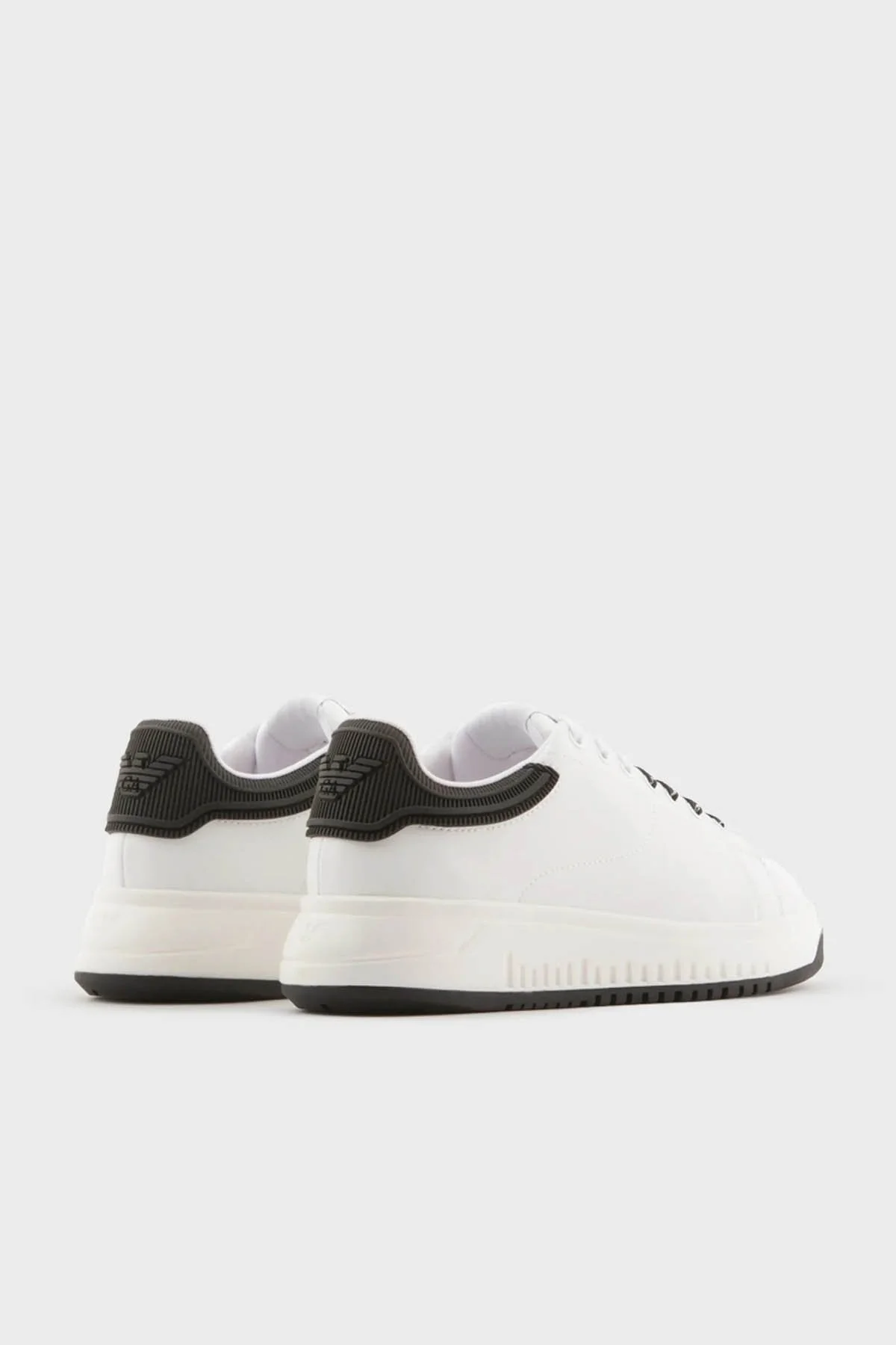 Emporio Armani Logolu Deri Sneaker Bayan Ayakkabı X3X024 XN825 D611 BEYAZ - 4