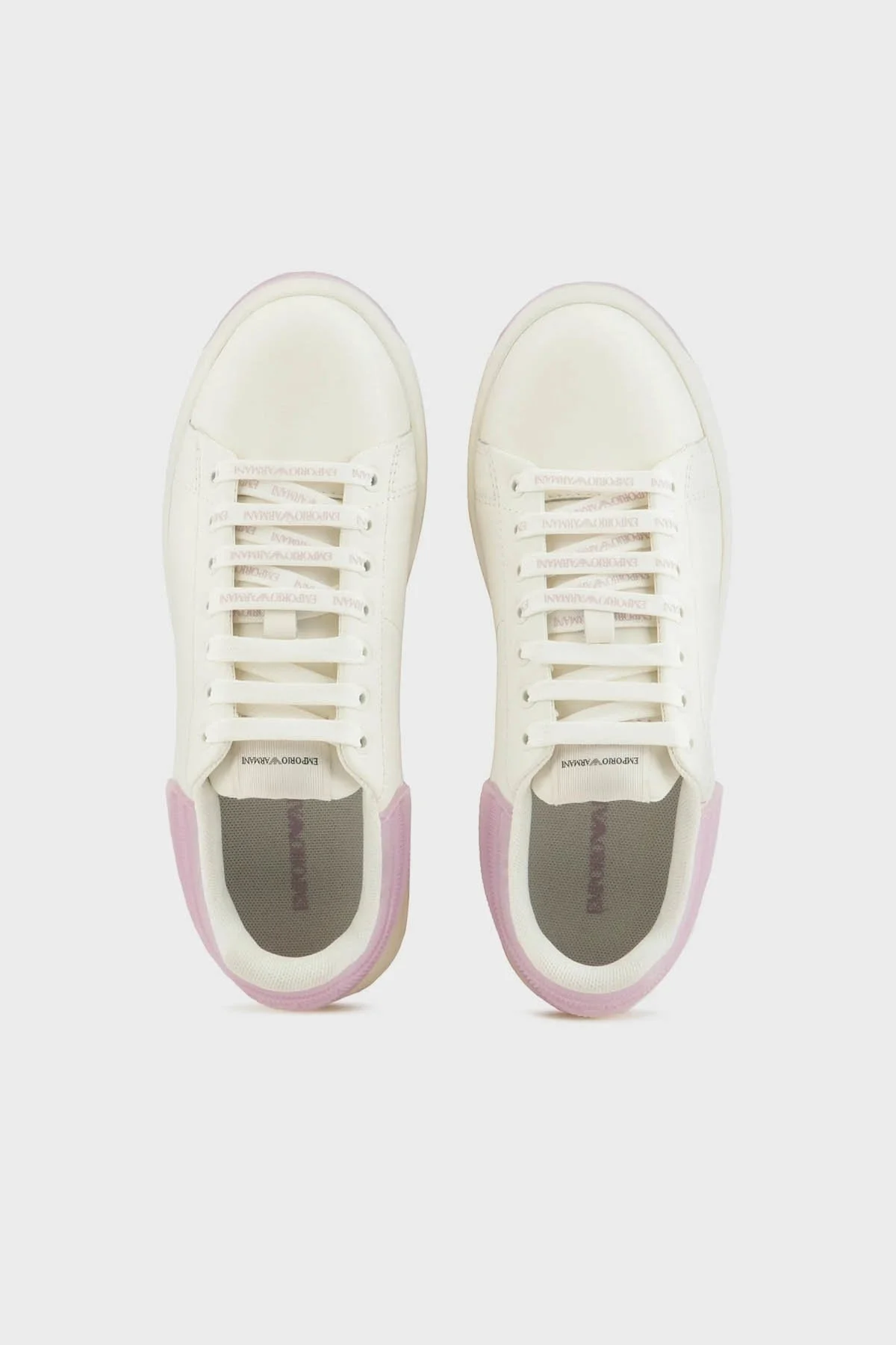 Emporio Armani Logolu Deri Sneaker Bayan Ayakkabı X3X024 XR128 C659 BEYAZ - 9