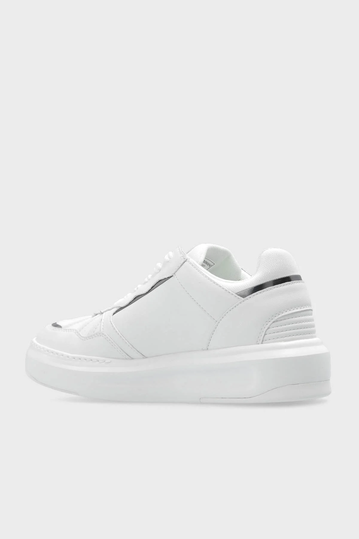 Emporio Armani Logolu Deri Sneaker Bayan Ayakkabı X3X165 XR107 C662 BEYAZ - 3