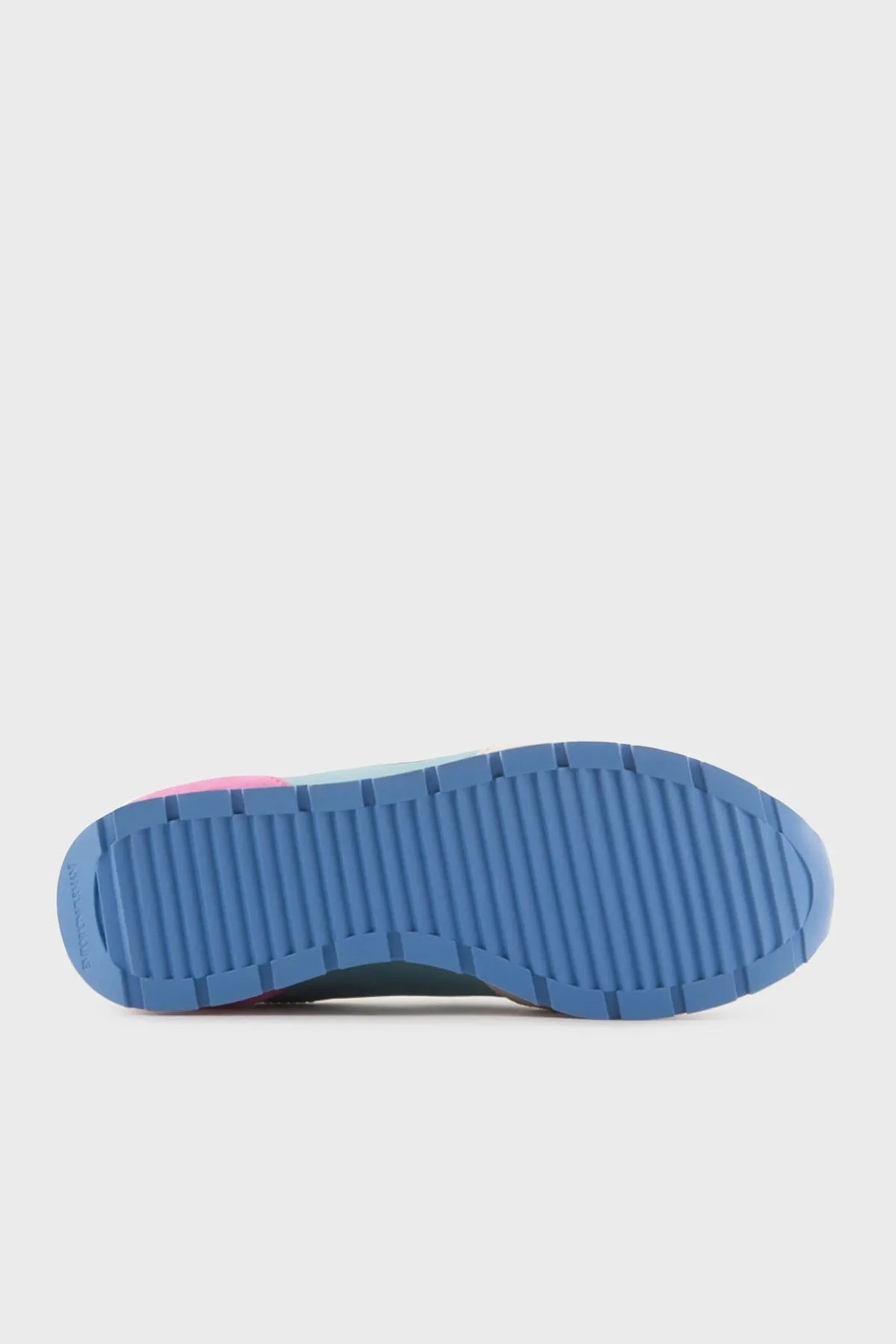 Emporio Armani Logolu Deri Sneaker Bayan Ayakkabı X3X179 XN823 S776 MAVİ-BEJ - 6