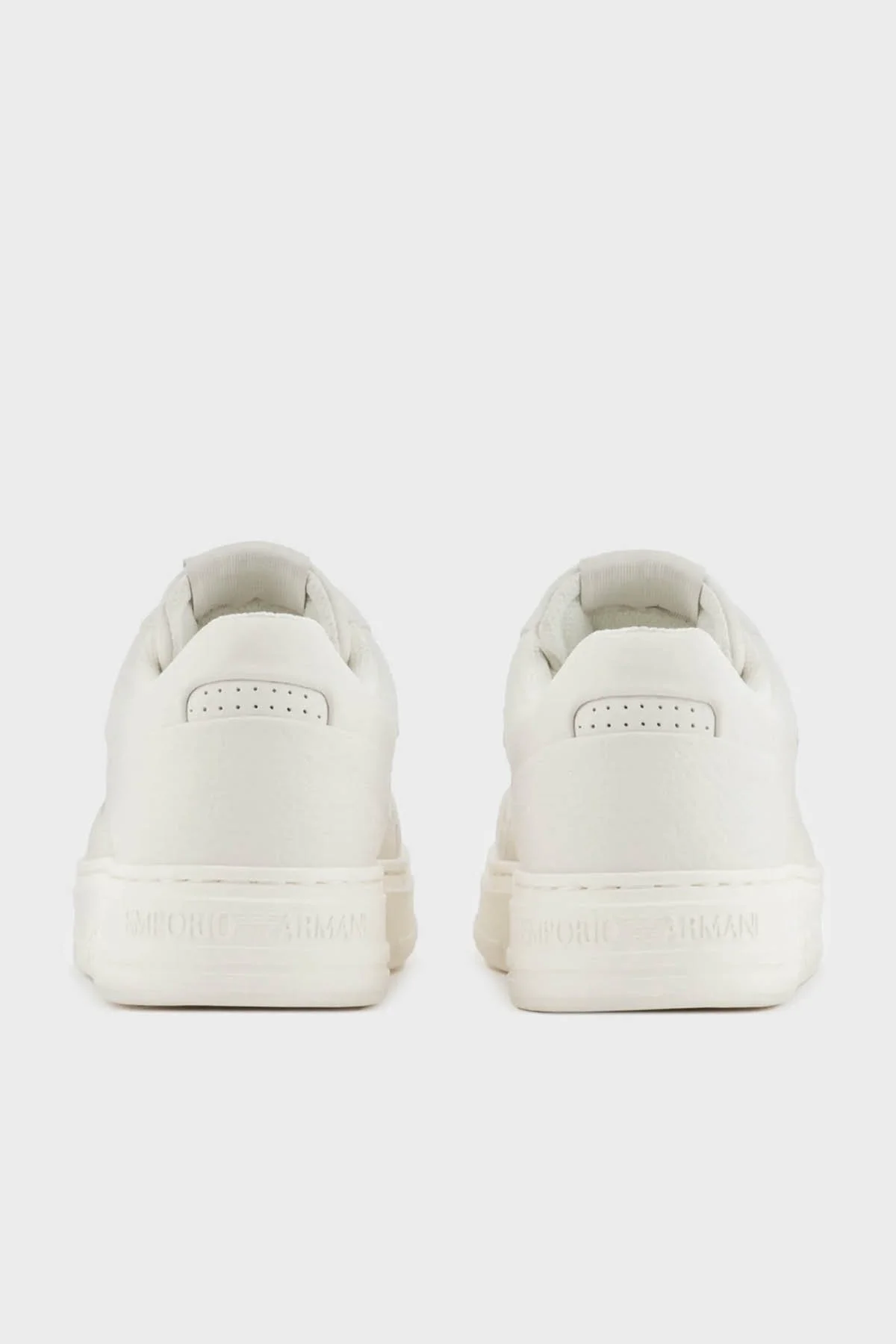 Emporio Armani Logolu Deri Sneaker Bayan Ayakkabı X3X211 XR101 T847 BEYAZ - 4
