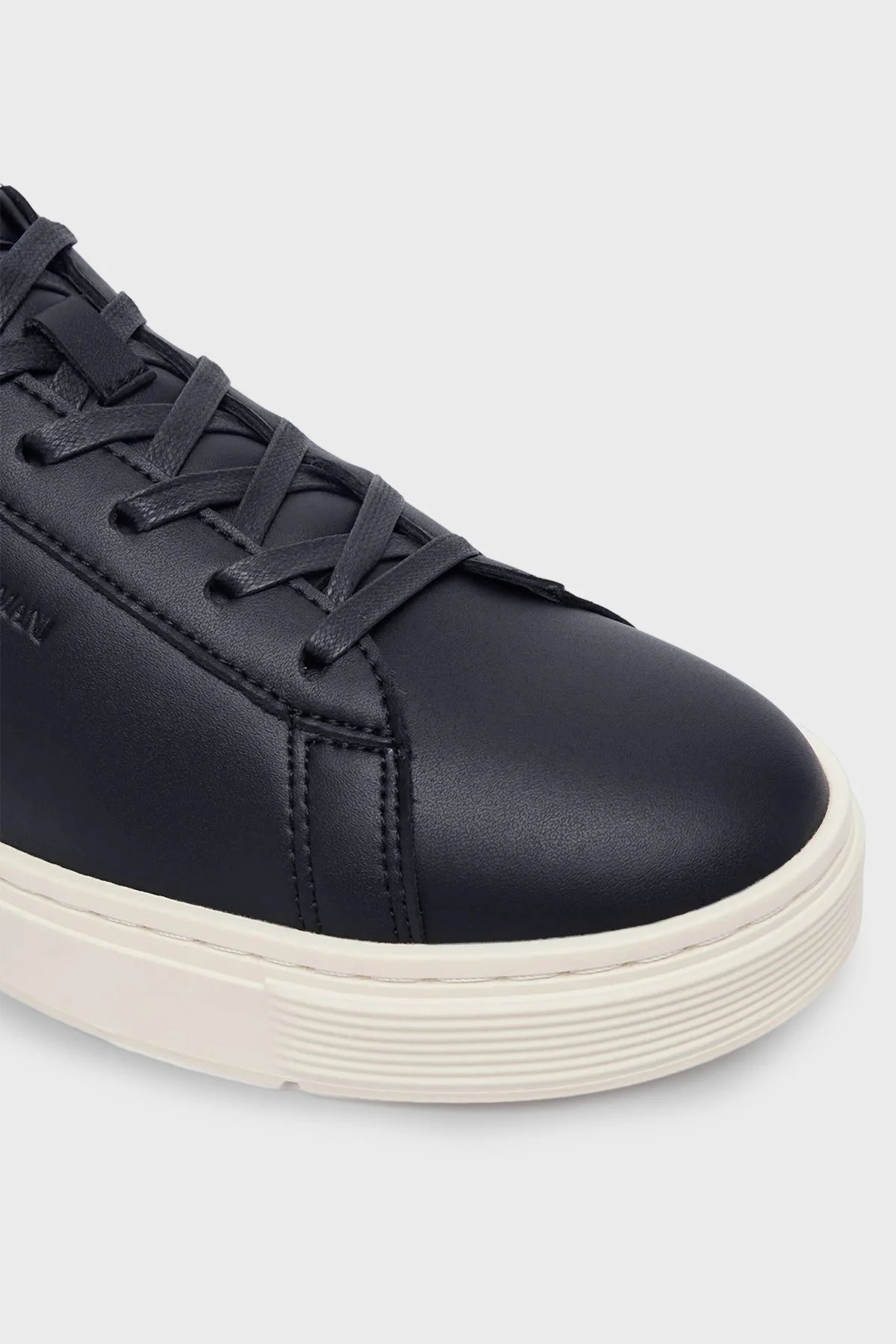 Emporio Armani Logolu Deri Sneaker Erkek Ayakkabı EM004783 AF20004 U8139 LACİVERT - 6