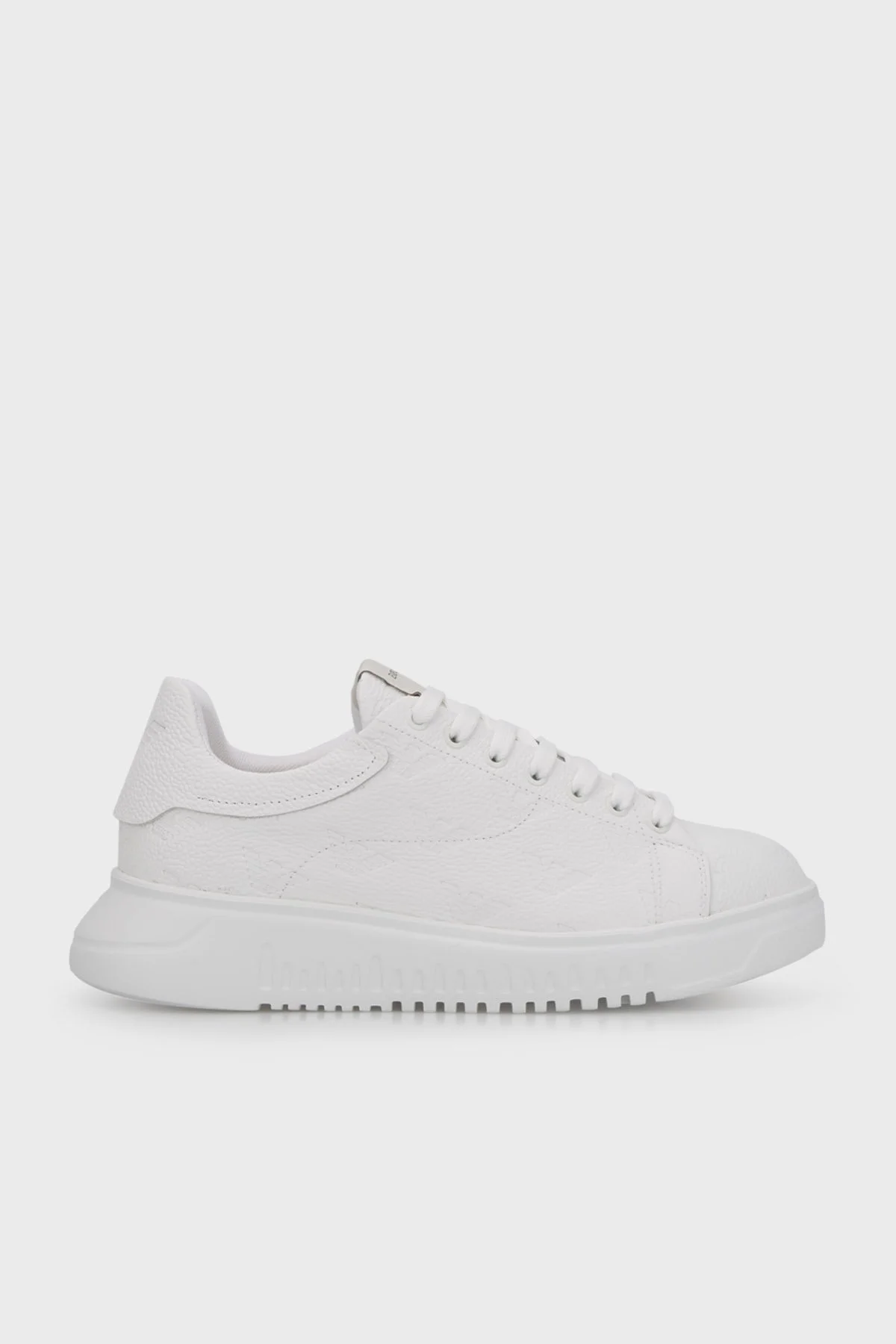 Emporio Armani Logolu Deri Sneaker Erkek Ayakkabı X4X264 XN819 A222 BEYAZ - 1