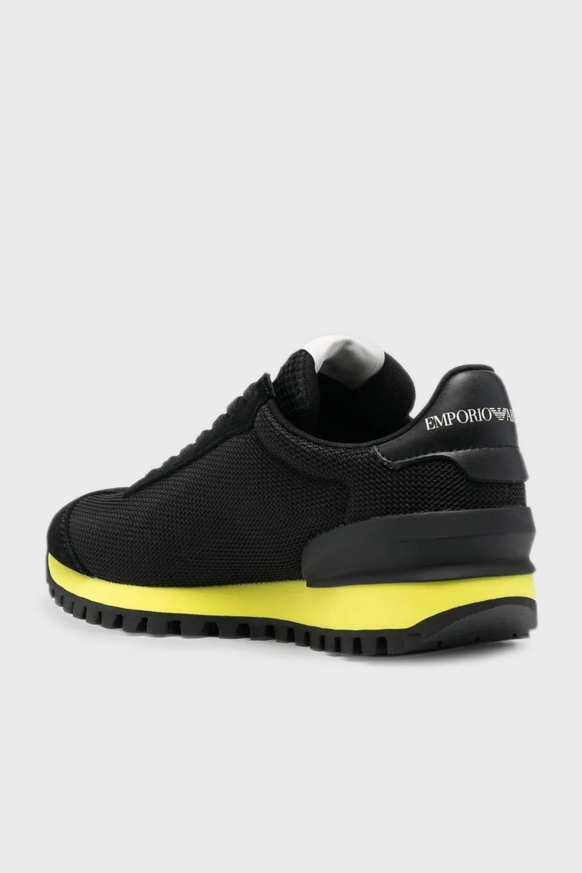 Emporio Armani Logolu Deri Sneaker Erkek Ayakkabı X4X583 XN647 S737 SİYAH - 3