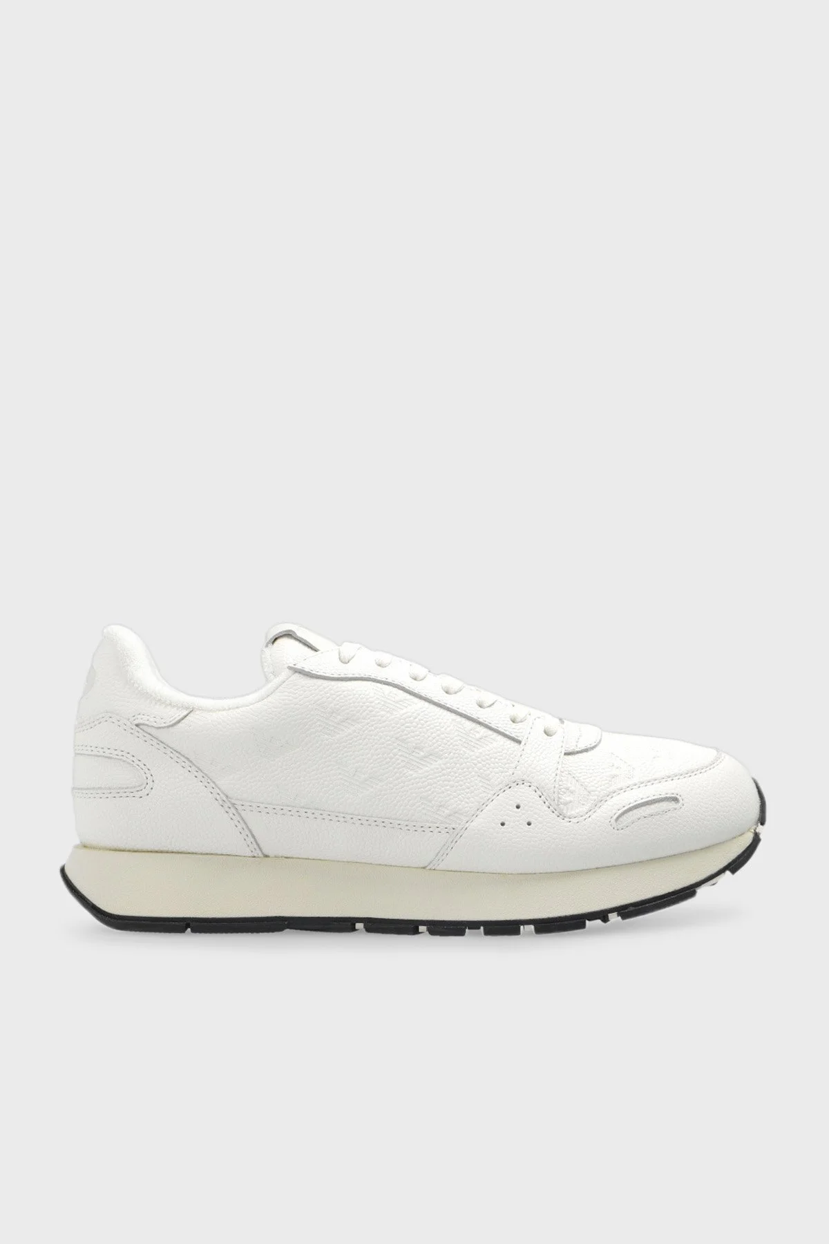 Emporio Armani Logolu Deri Sneaker Erkek Ayakkabı X4X596 XN328 M801 BEYAZ - 1