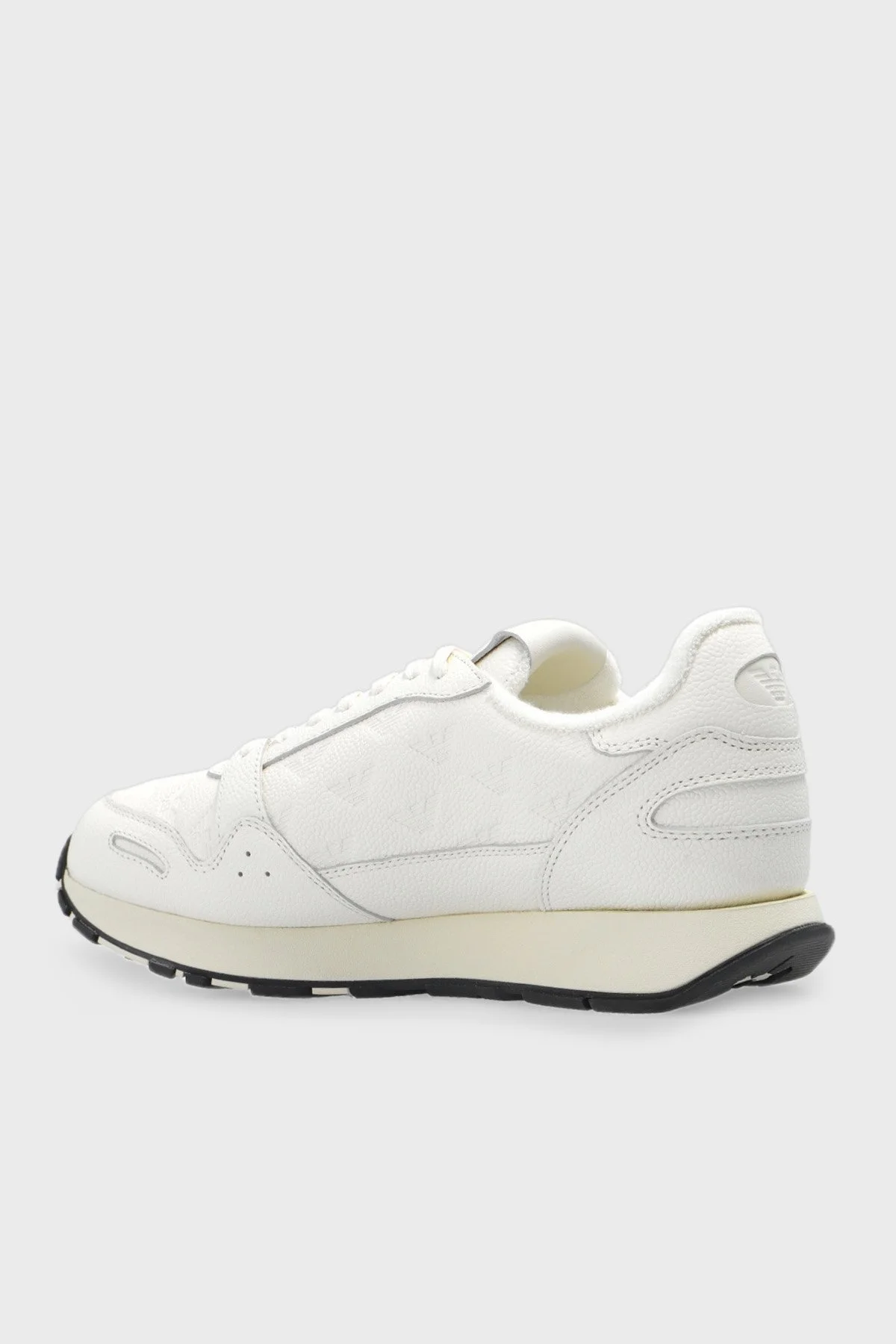 Emporio Armani Logolu Deri Sneaker Erkek Ayakkabı X4X596 XN328 M801 BEYAZ - 4