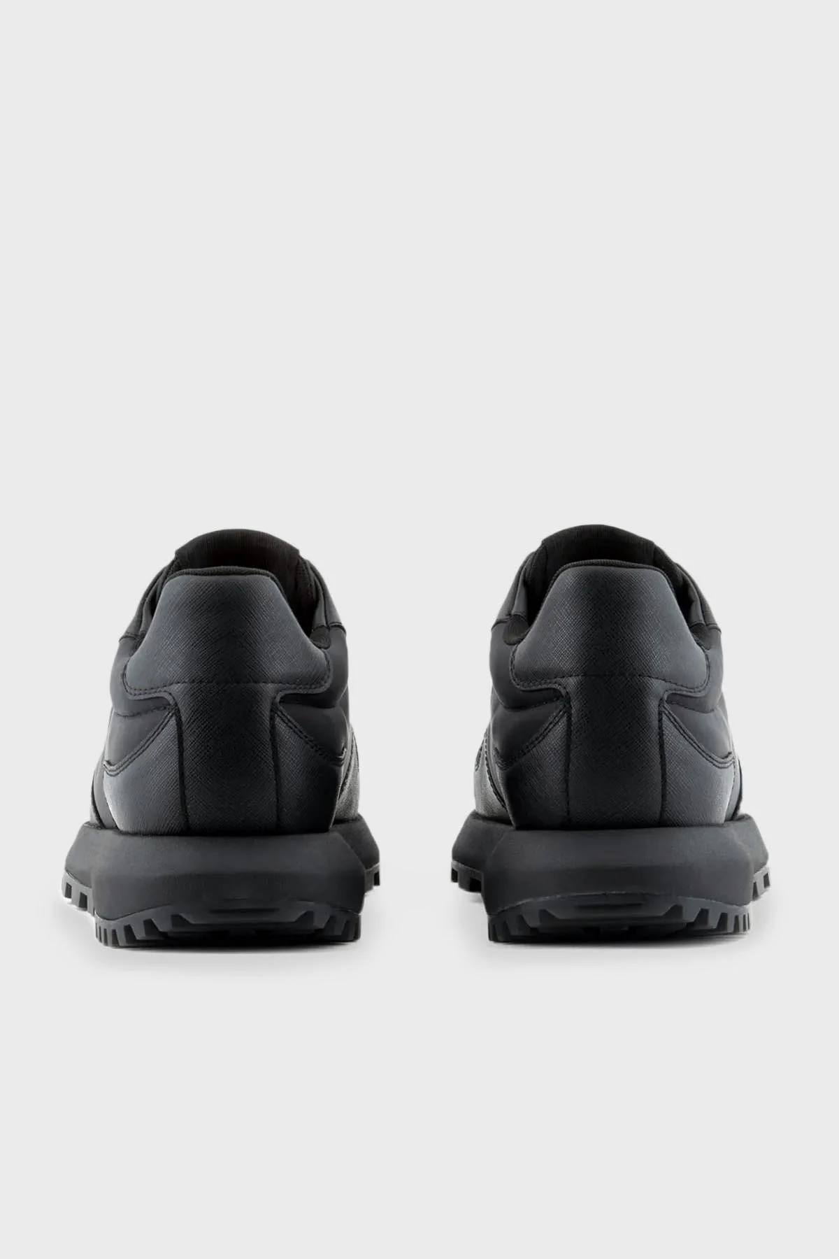 Emporio Armani Logolu Deri Sneaker Erkek Ayakkabı X4X630 XN877 K001 SİYAH - 10