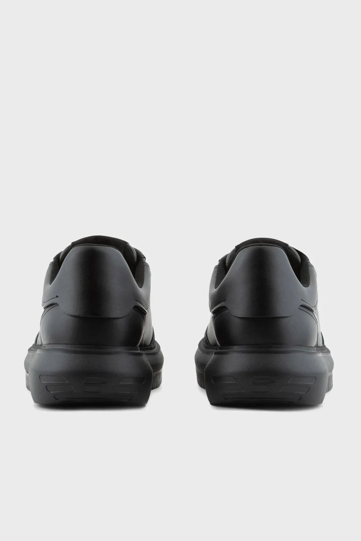 Emporio Armani Logolu Deri Sneaker Erkek Ayakkabı X4X633 XM964 K001 SİYAH - 4