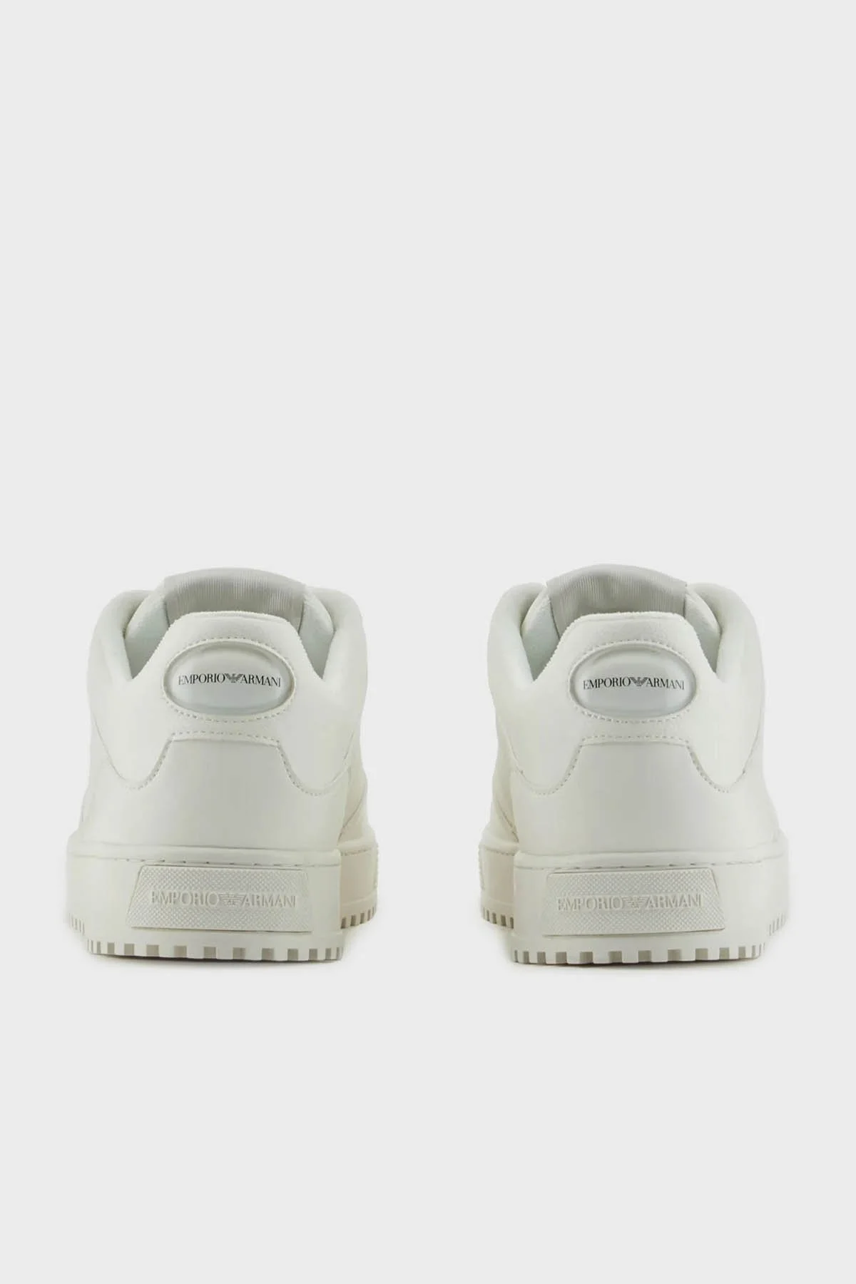 Emporio Armani Logolu Deri Sneaker Erkek Ayakkabı X4X636 XR070 00894 EKRU - 10