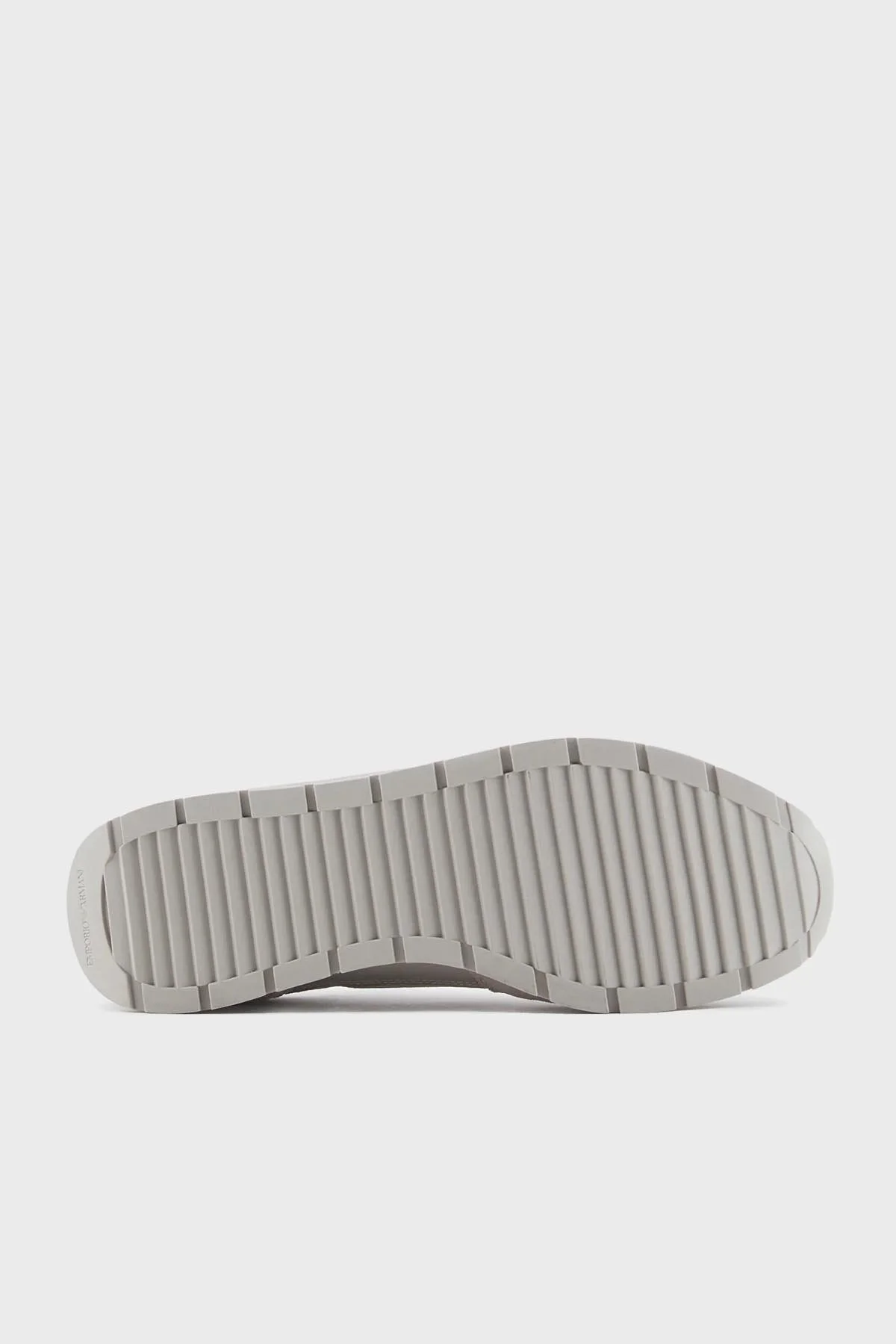 Emporio Armani Logolu Deri Süet Sneaker Erkek Ayakkabı X4X537 XN730 00426 GRİ - 5