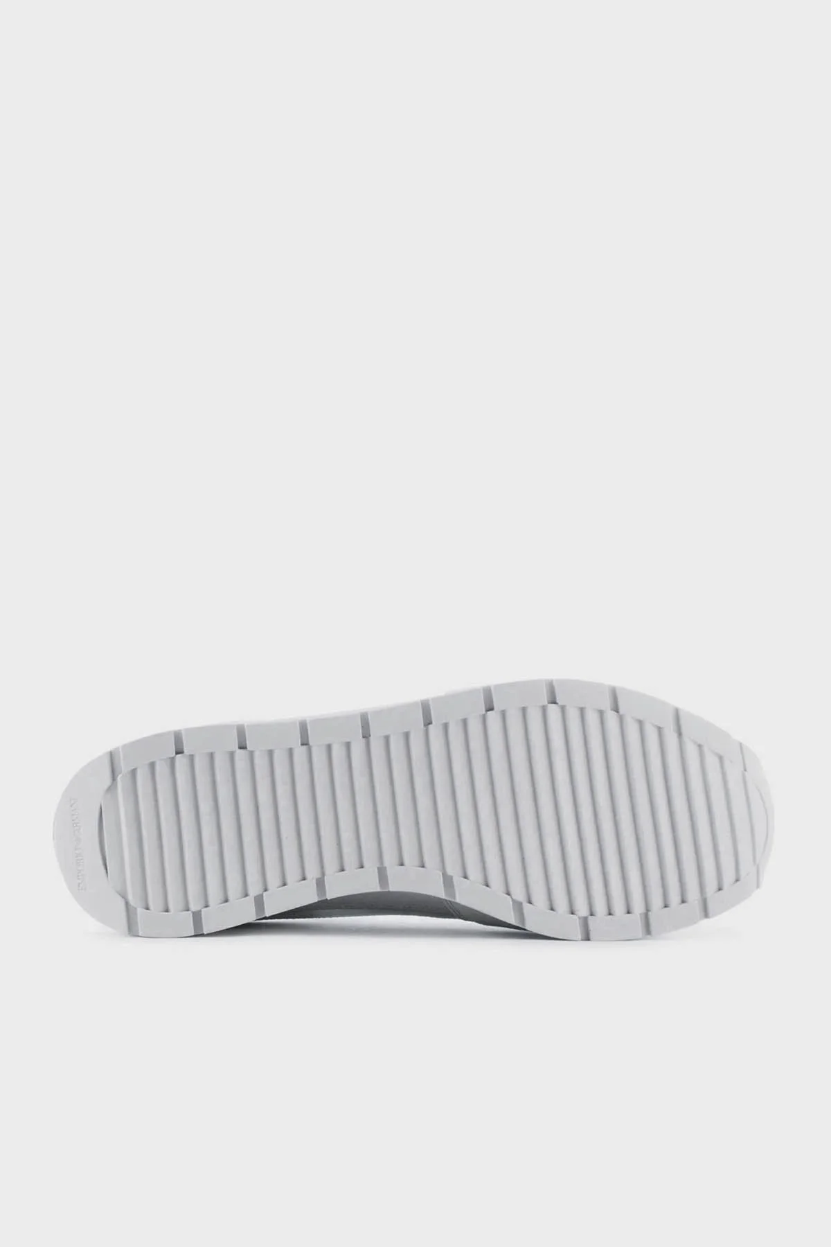 Emporio Armani Logolu Deri Süet Sneaker Erkek Ayakkabı X4X537 XN730 01786 GRİ - 6