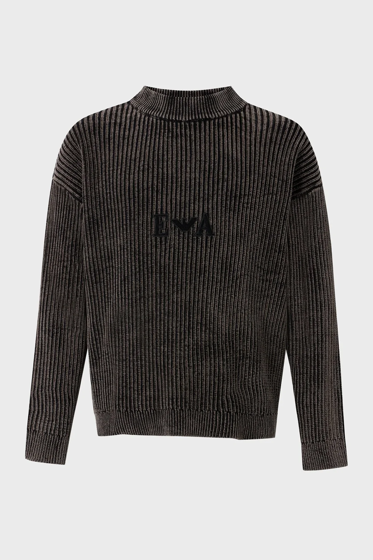 Emporio Armani Logolu Dik Yaka Erkek Kazak EM006450 AF29845 F6008 Kahve - 5