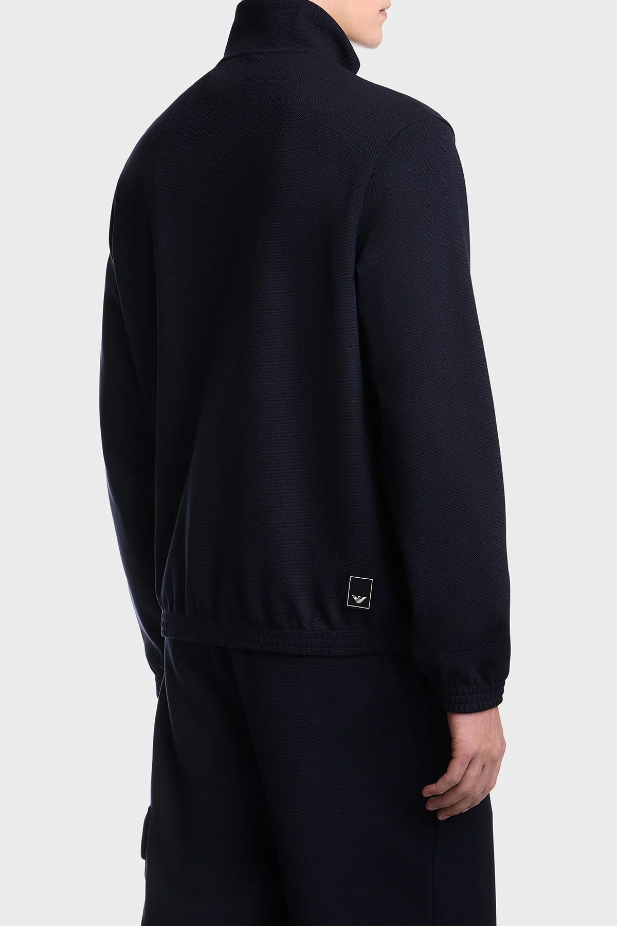 Emporio Armani Logolu Dik Yaka Tam Fermuarlı Erkek Sweat EM006320 AF27655 UB118 Lacivert - 3