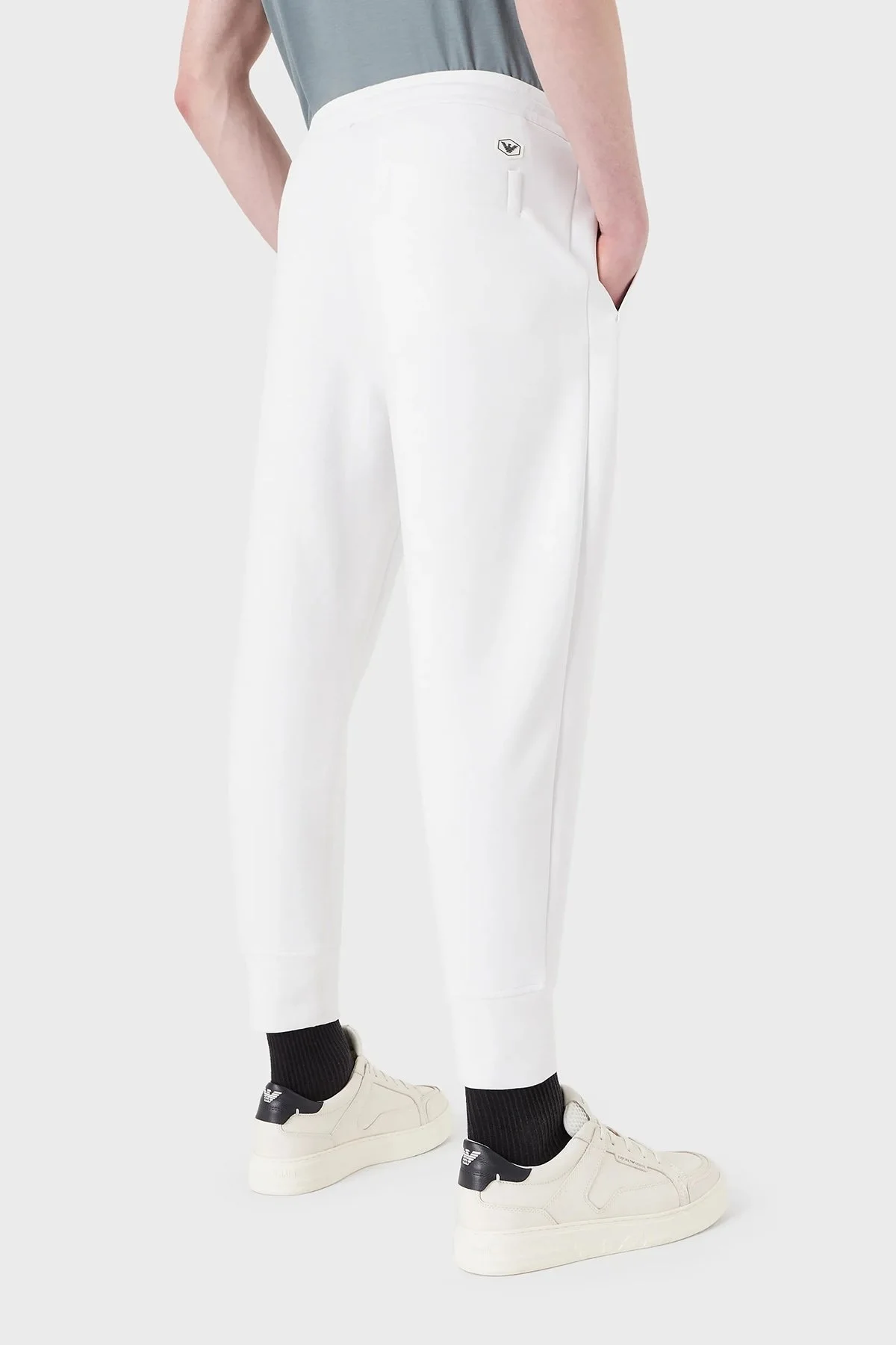 Emporio Armani Logolu Elastik Bel Bantlı Regular Fit Jogger Erkek Pantolon 8N1P92 1JHSZ 0100 BEYAZ - 7
