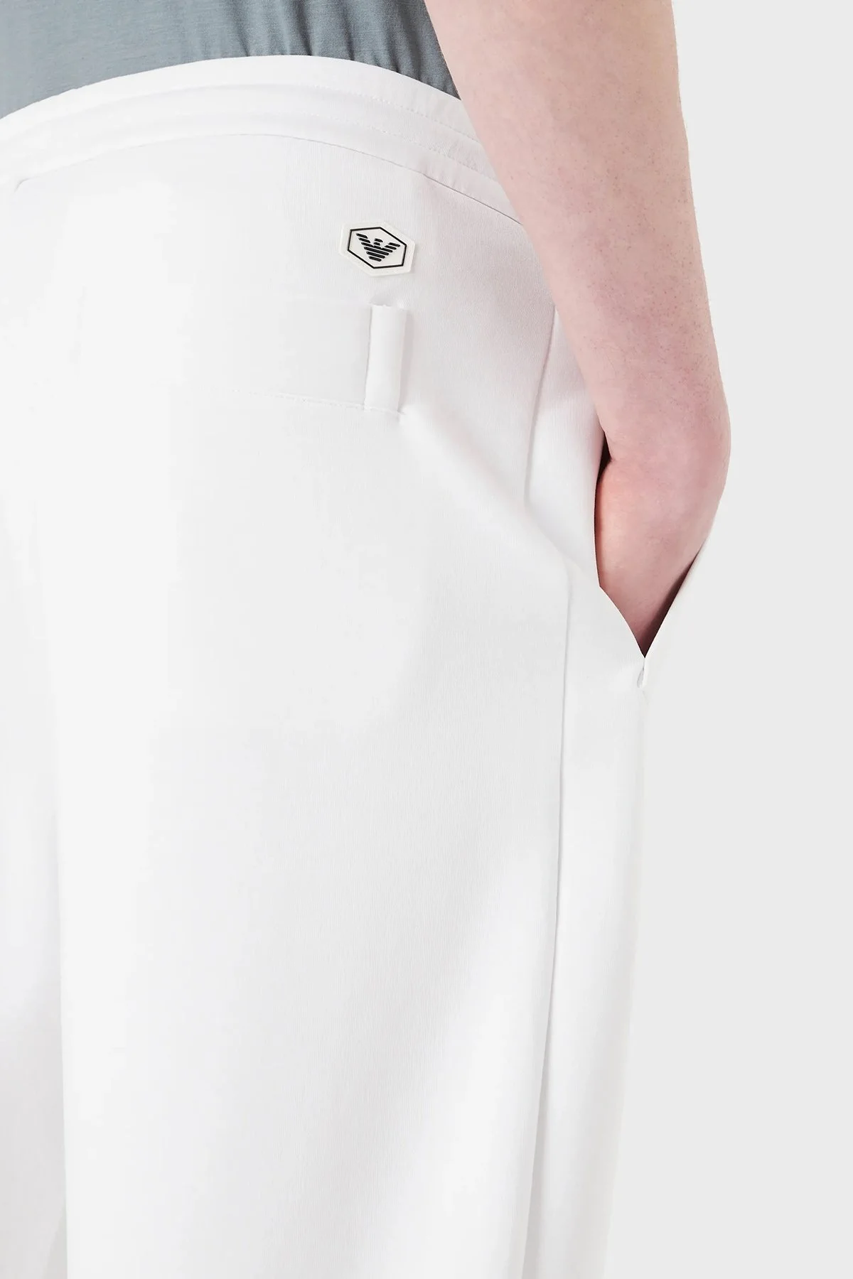 Emporio Armani Logolu Elastik Bel Bantlı Regular Fit Jogger Erkek Pantolon 8N1P92 1JHSZ 0100 BEYAZ - 9