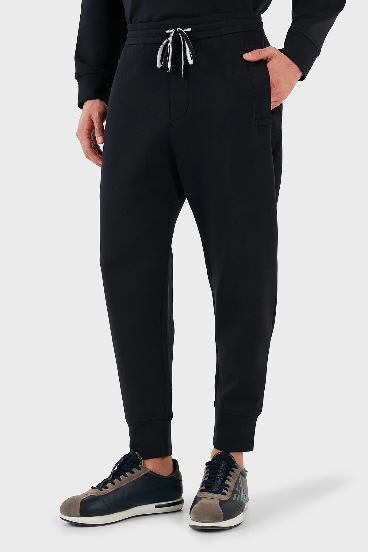 Emporio Armani Logolu Elastik Bel Bantlı Regular Fit Jogger Erkek Pantolon 8N1P92 1JHSZ 0920 LACİVERT - 3