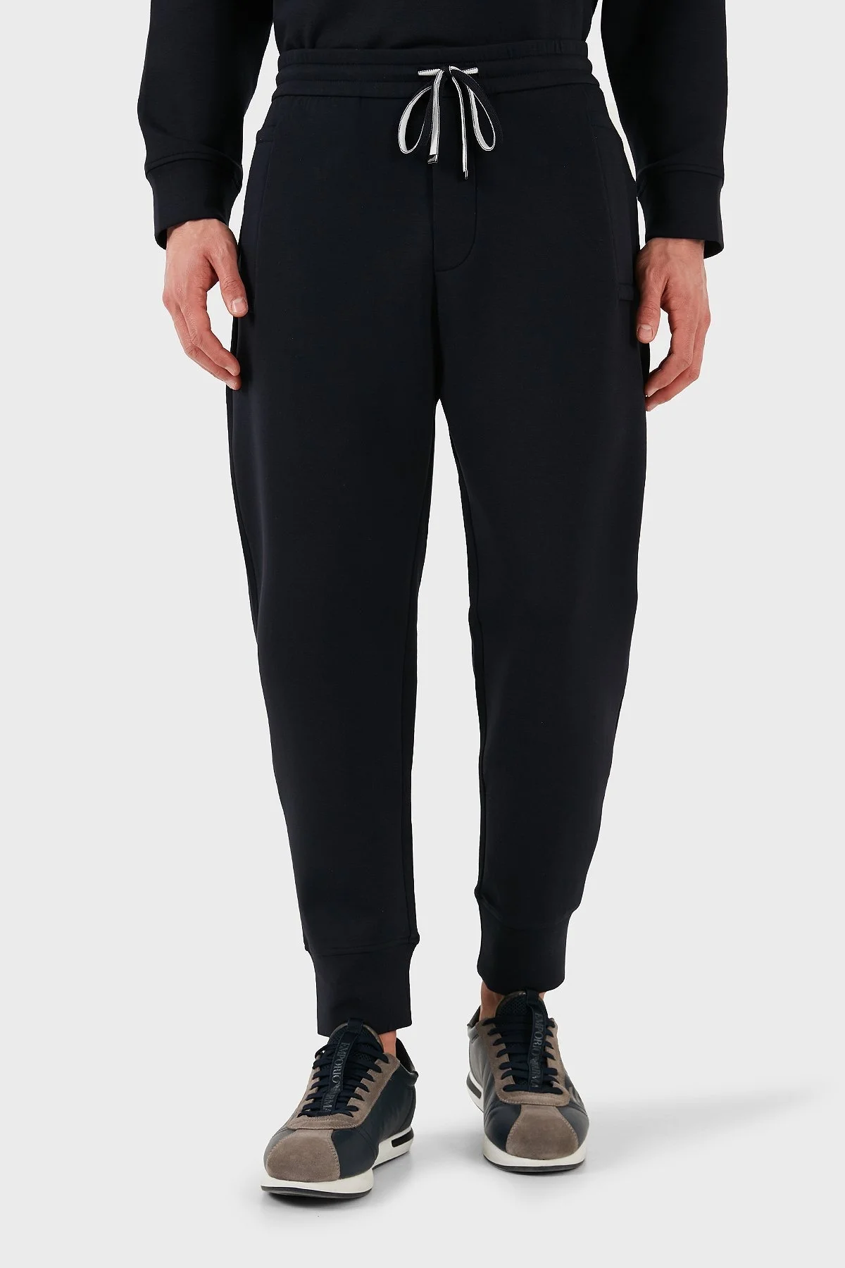 Emporio Armani Logolu Elastik Bel Bantlı Regular Fit Jogger Erkek Pantolon 8N1P92 1JHSZ 0920 LACİVERT - 7